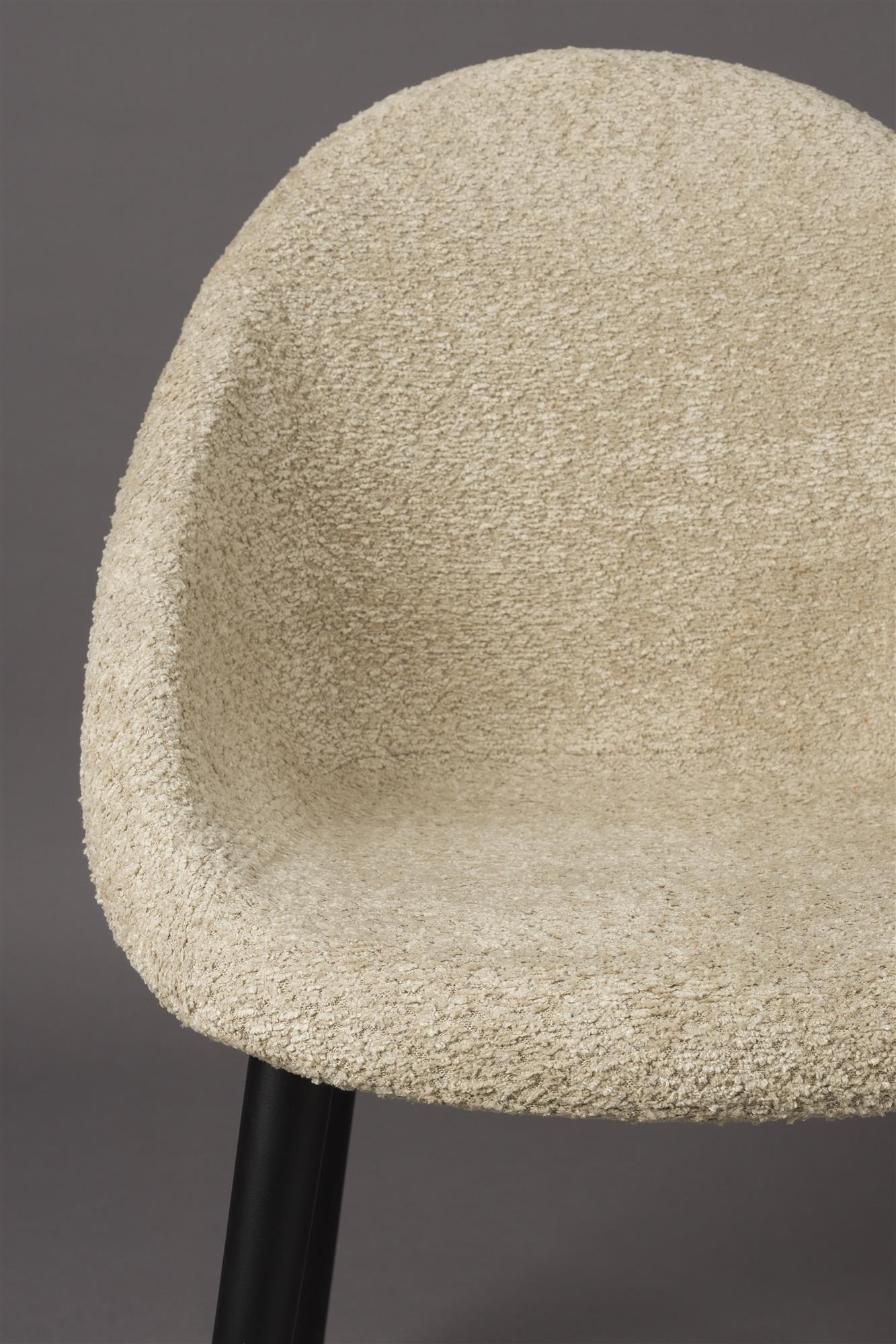 Fenna beige chair with a black base