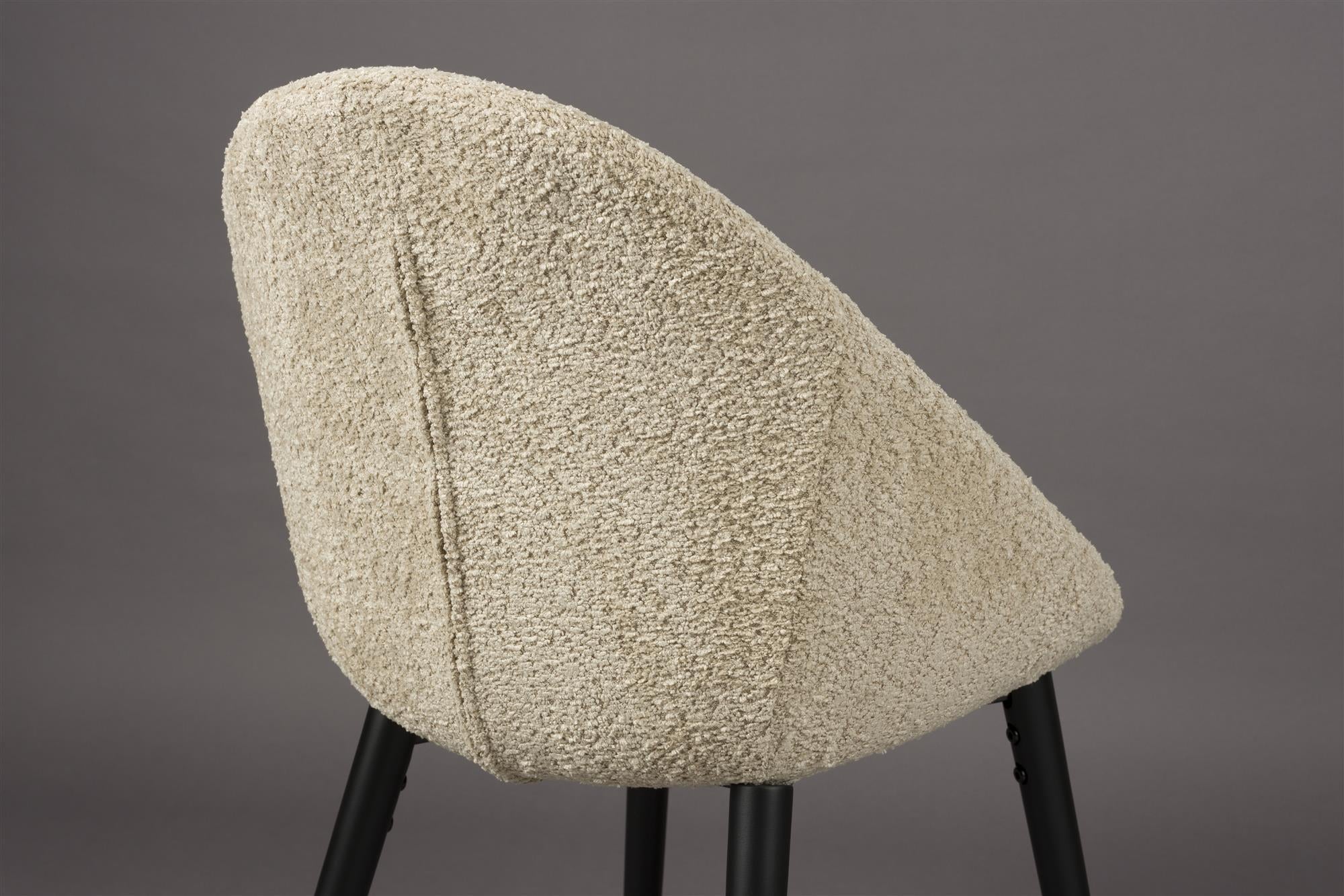 Fenna beige chair with a black base