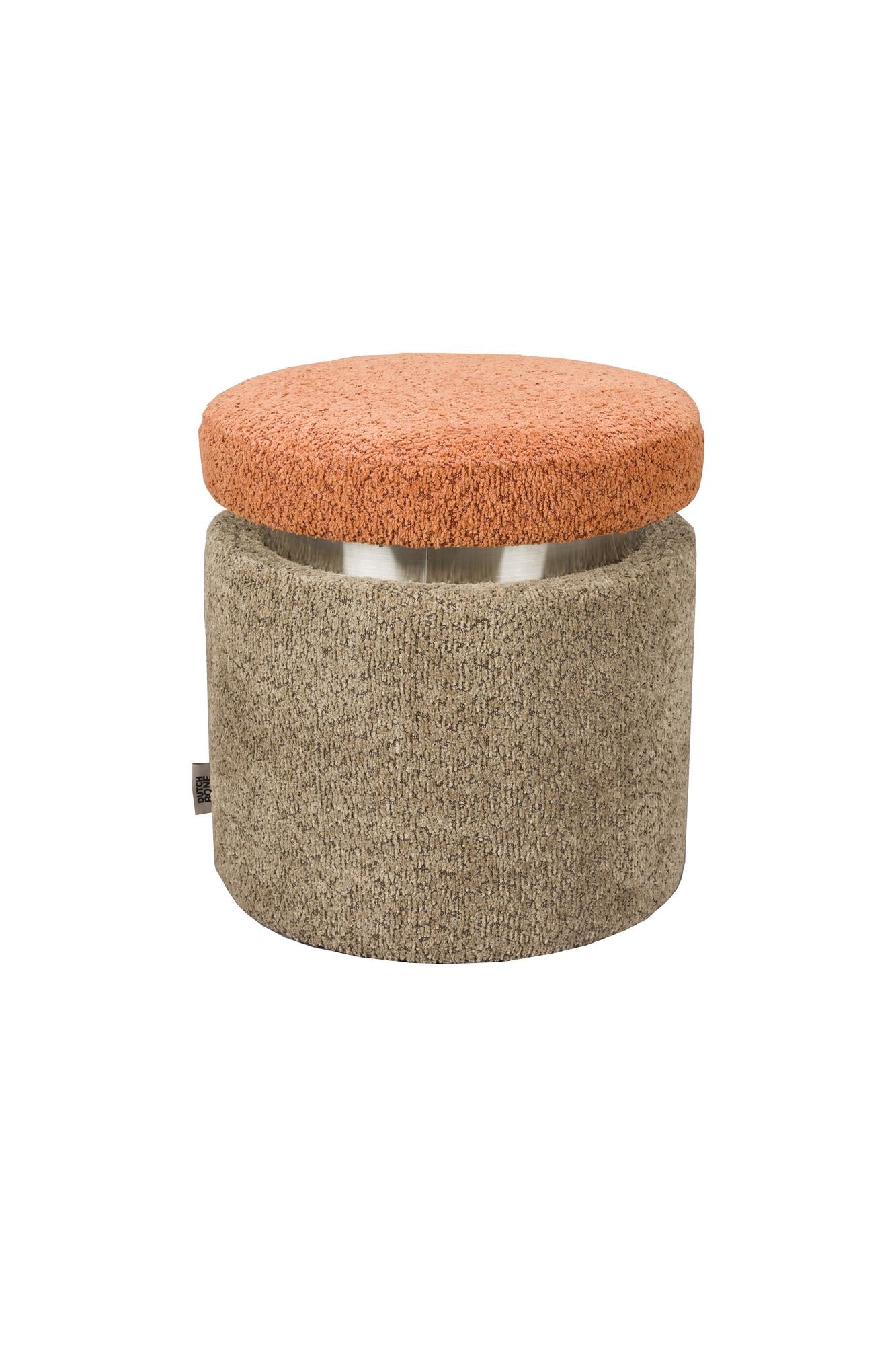 Pouf orange sleep with beige