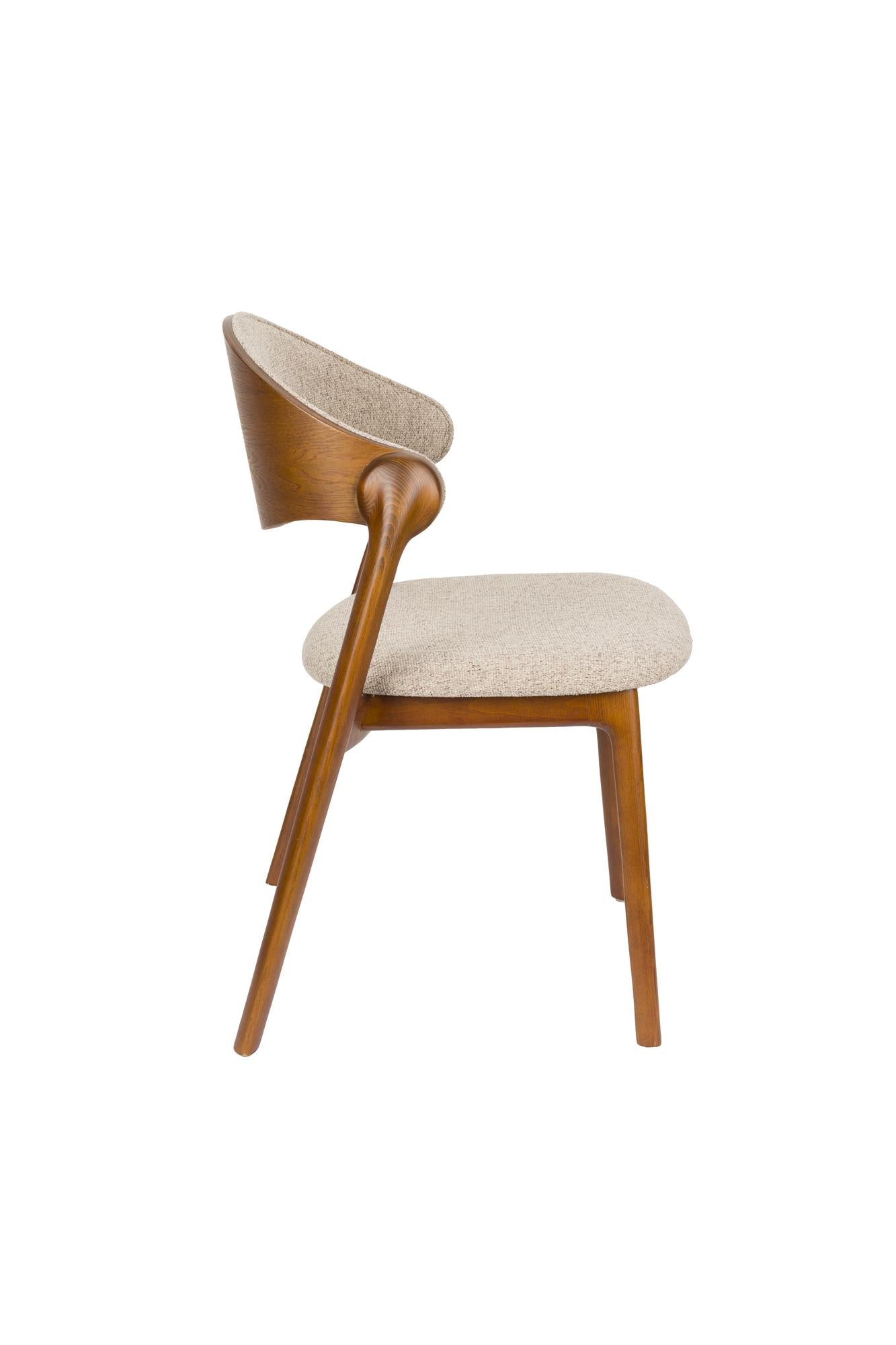 Babington beige chair with a wooden base