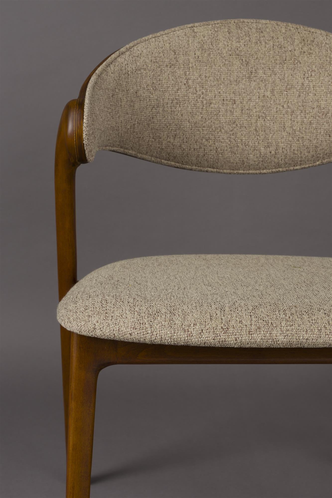 Babington beige chair with a wooden base