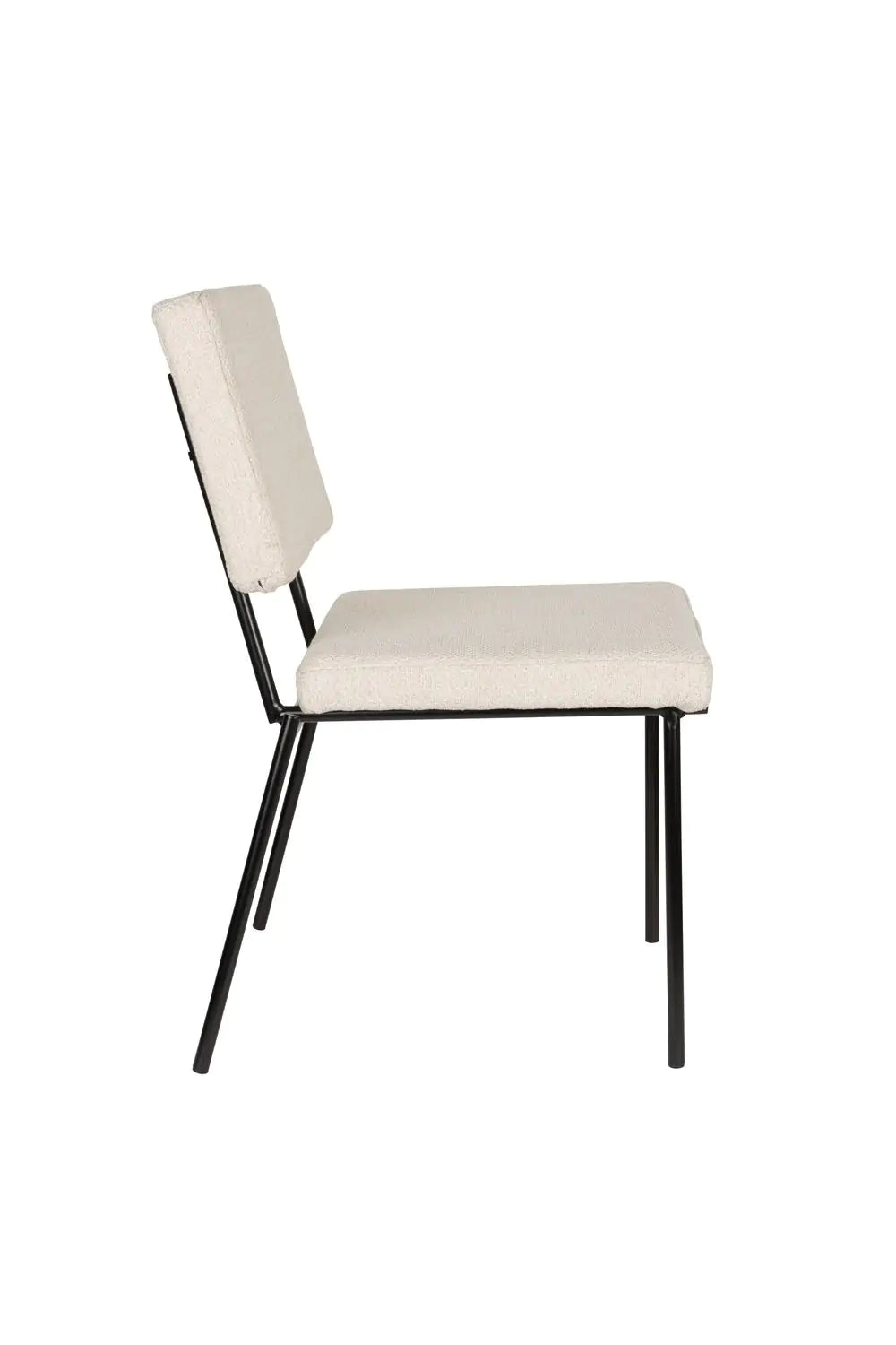 Fellow beige chair with a black base