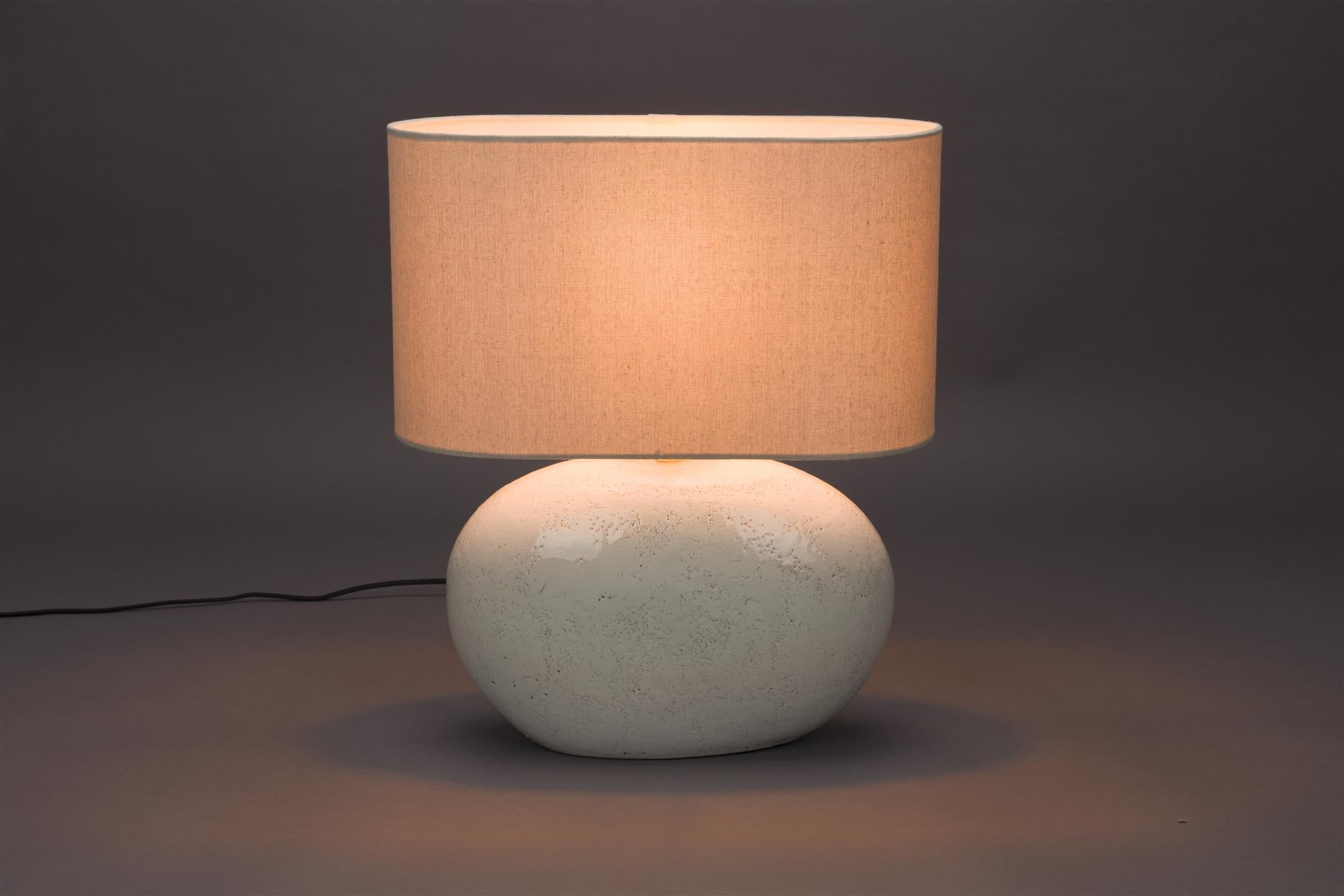 Hailey table lamp light beige ceramics