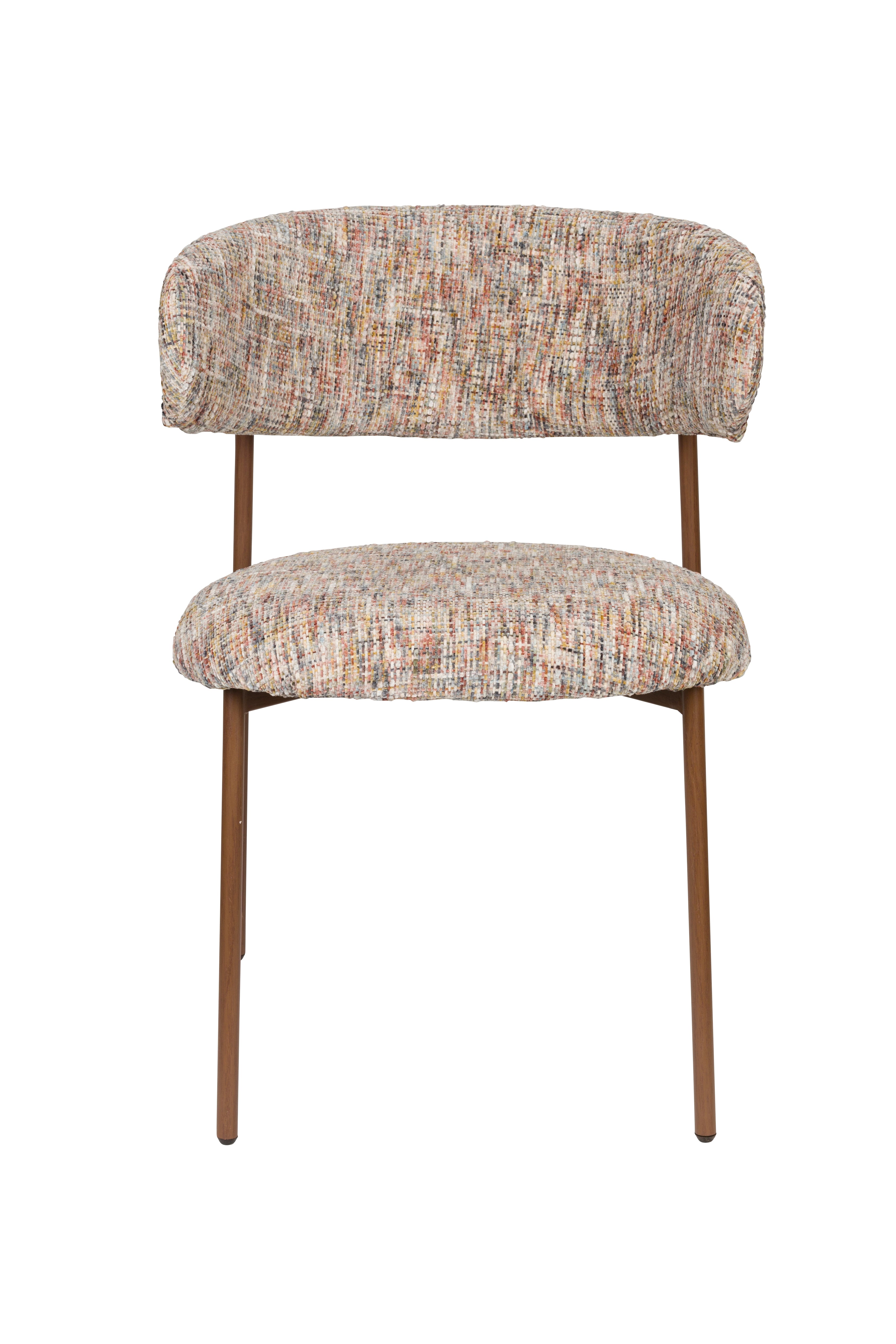CLAES chair beige mélange with brown base