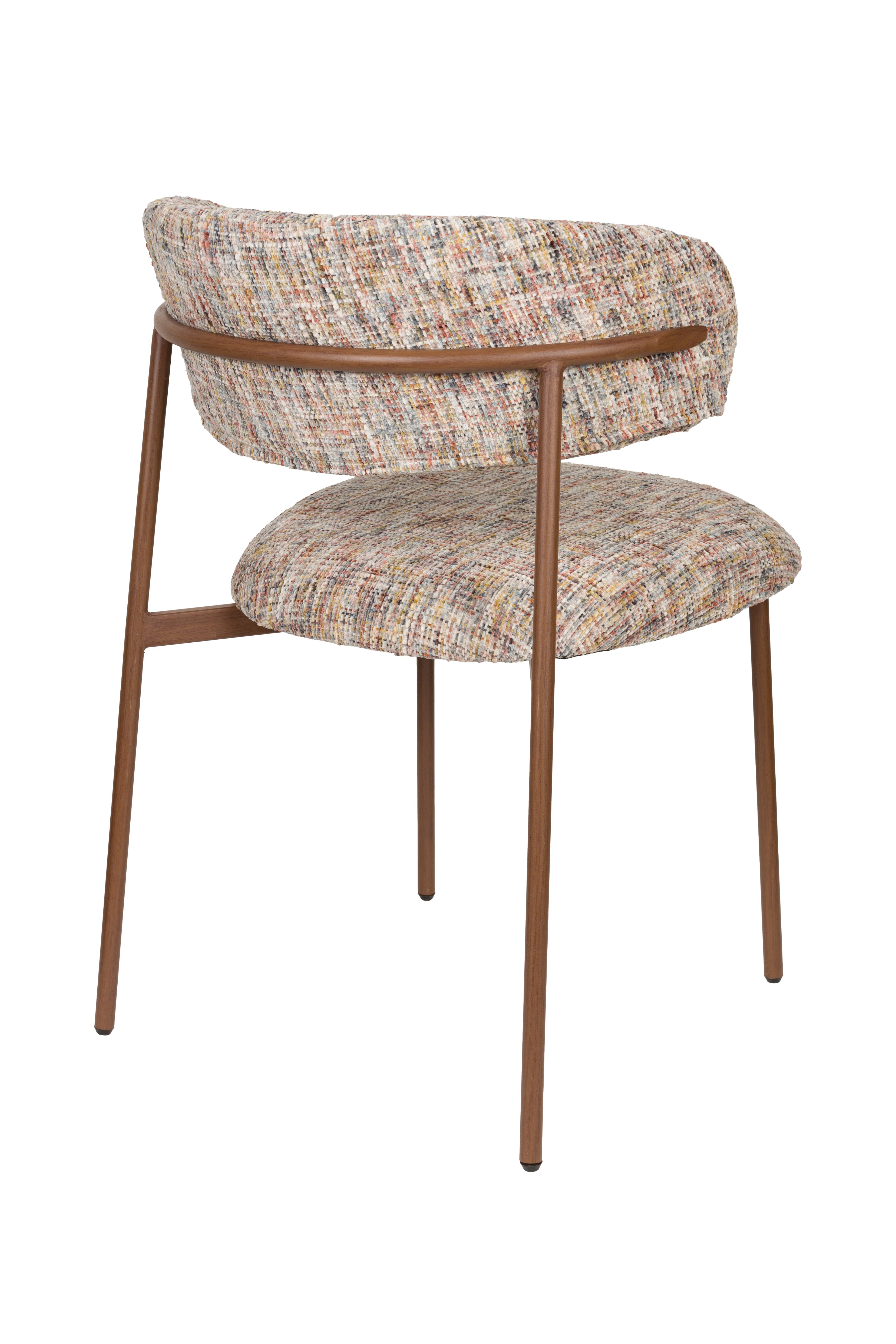 CLAES chair beige mélange with brown base