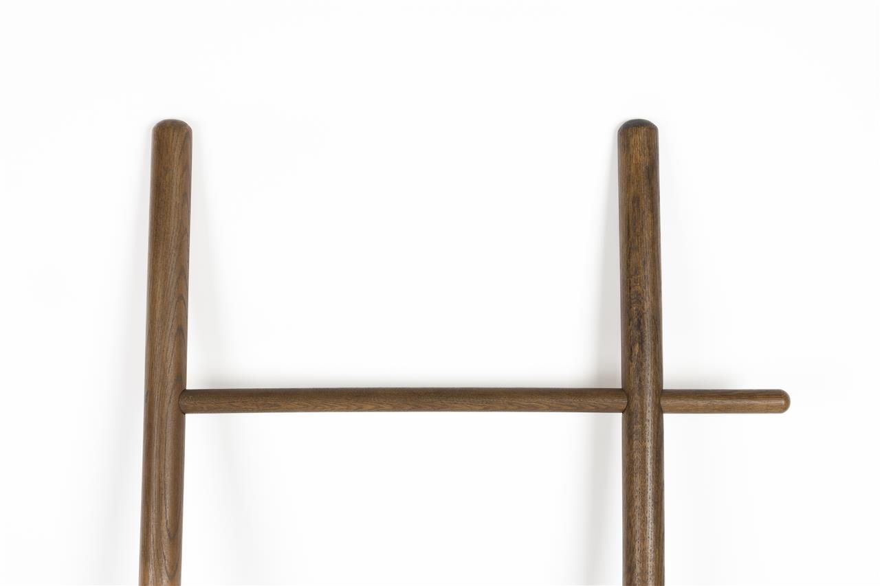 Decorative ladder JHON dark brown oak wood