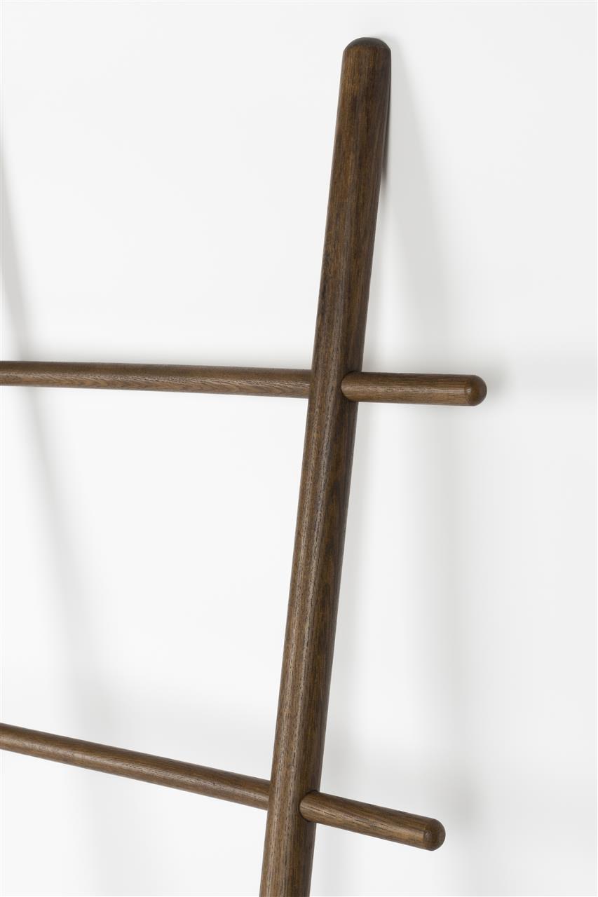 Decorative ladder JHON dark brown oak wood