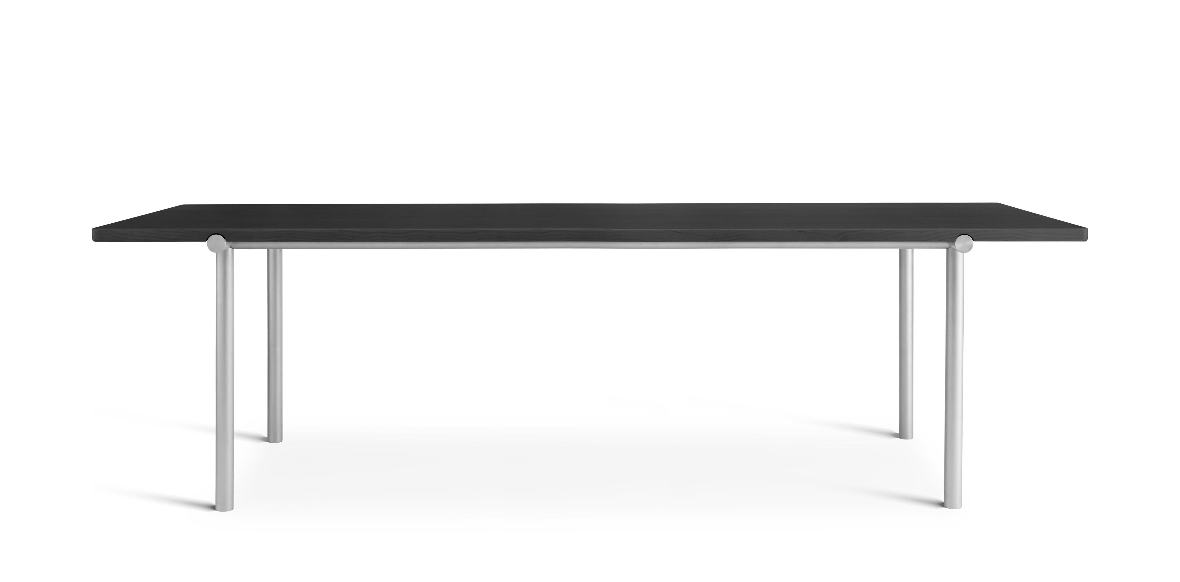 Tisch TUBBY TUBE schwarz mit Aluminiumfuß [Klaudia] [Hauptbilder!]