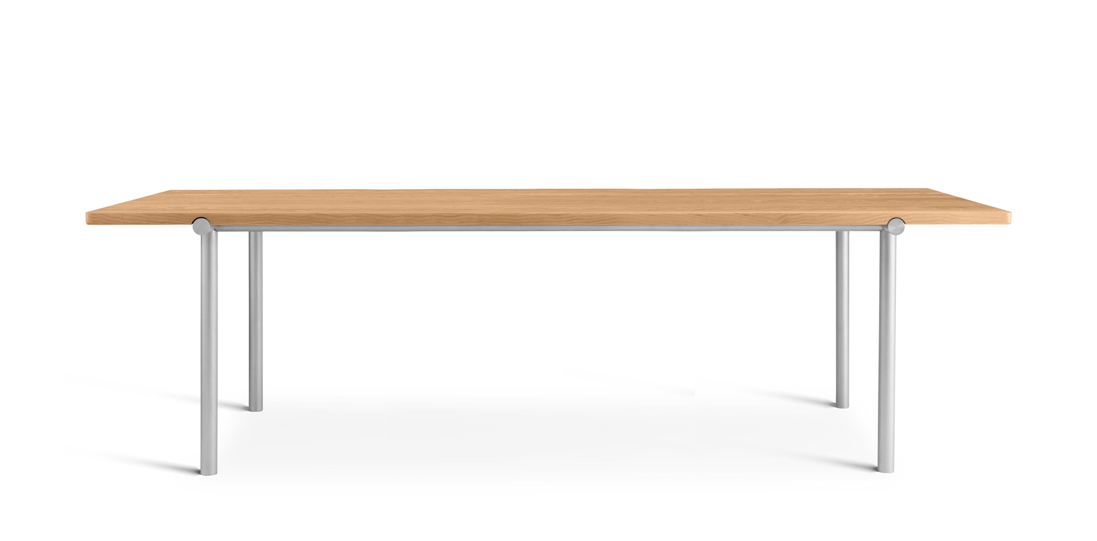 Tisch TUBBY TUBE Eiche mit Aluminiumfuß [Klaudia] [Hauptbilder!]