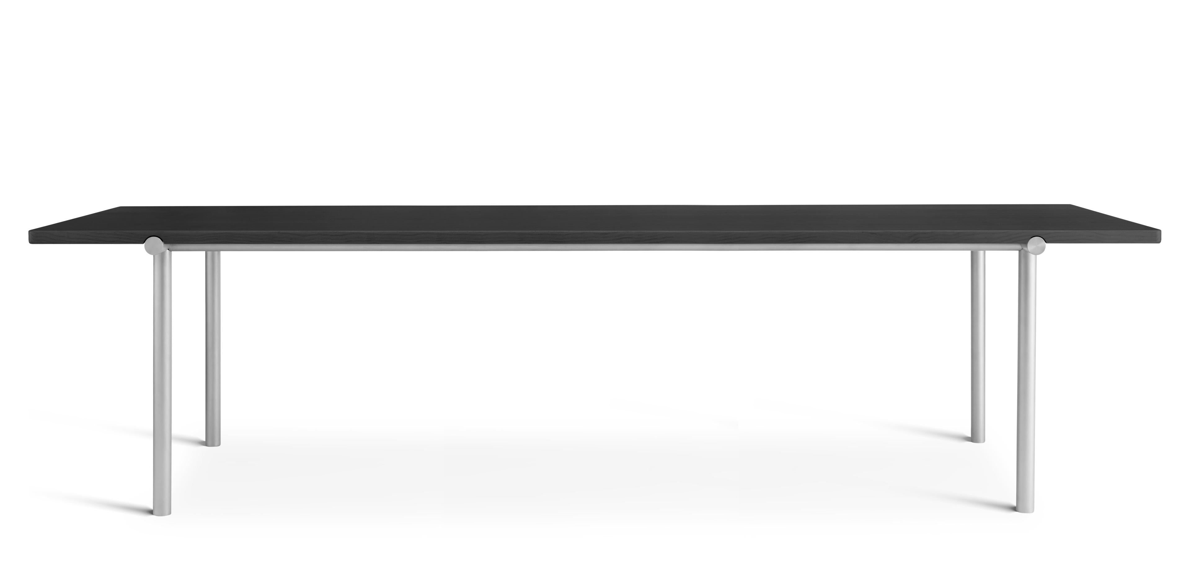 Tisch TUBBY TUBE schwarz mit Aluminiumfuß [Klaudia] [Hauptbilder!]