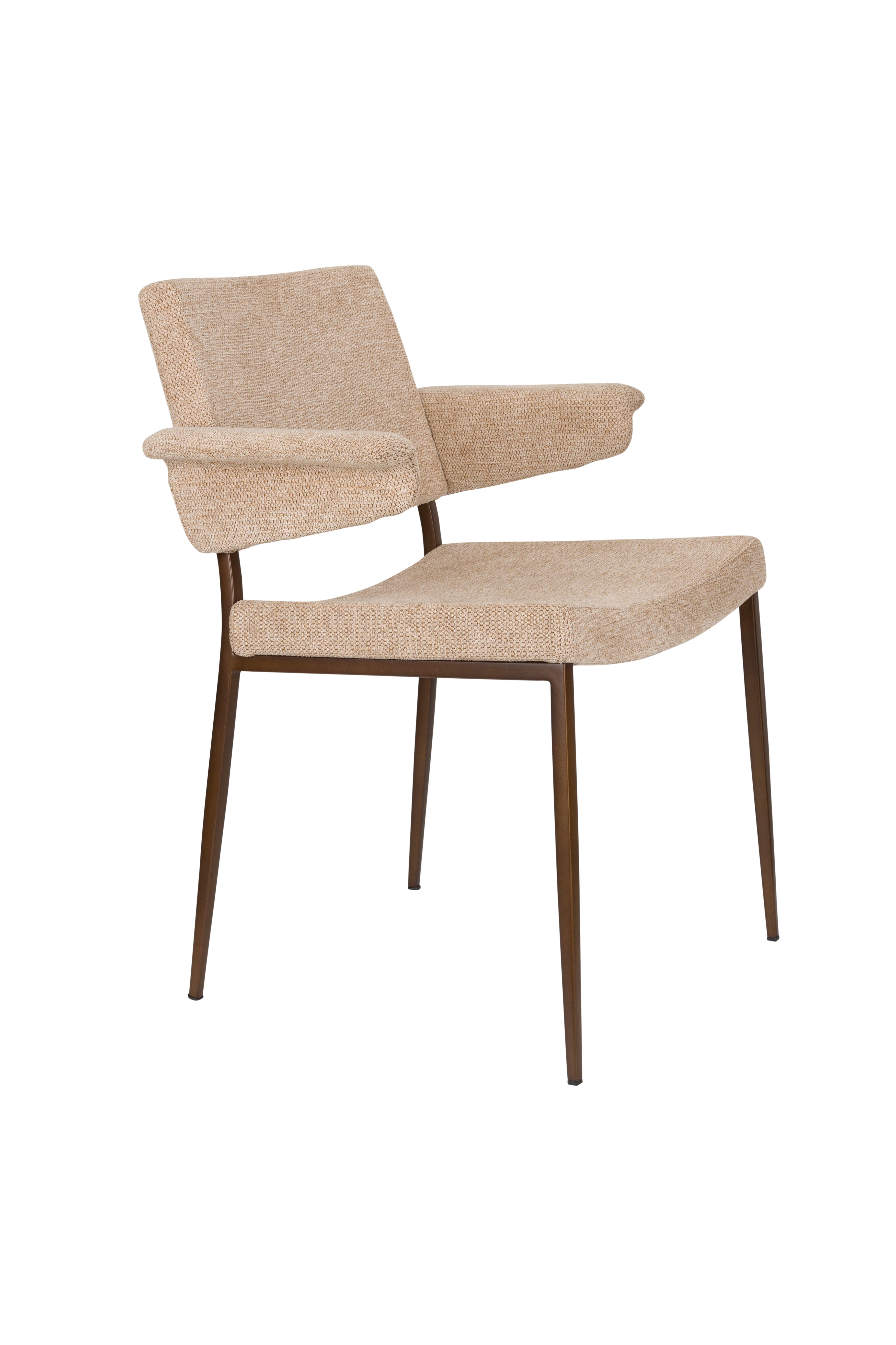 PORTLAND chair beige with brown base