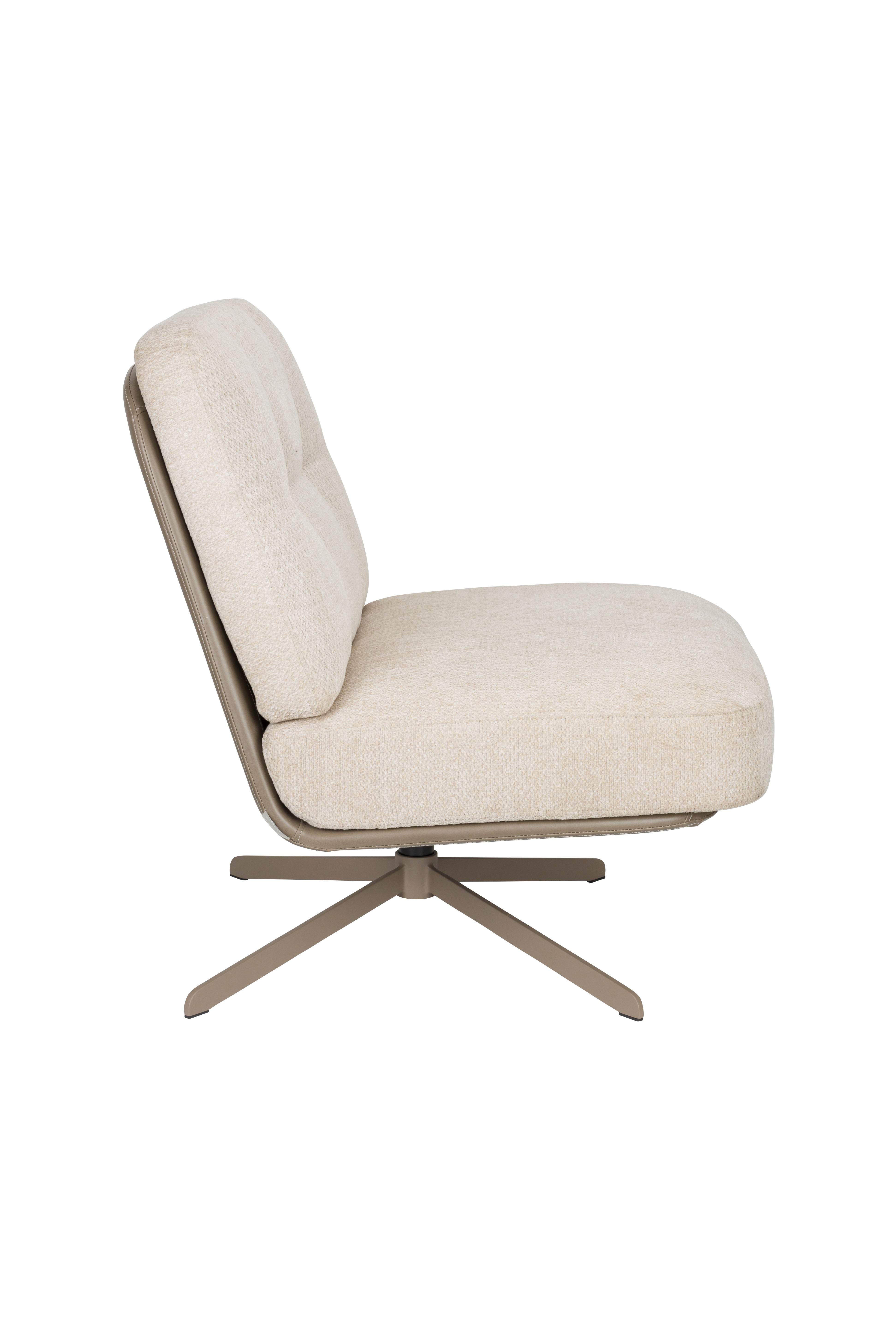 BENJAMIN armchair beige eco-leather with beige base [Monika] [Amelia spr]