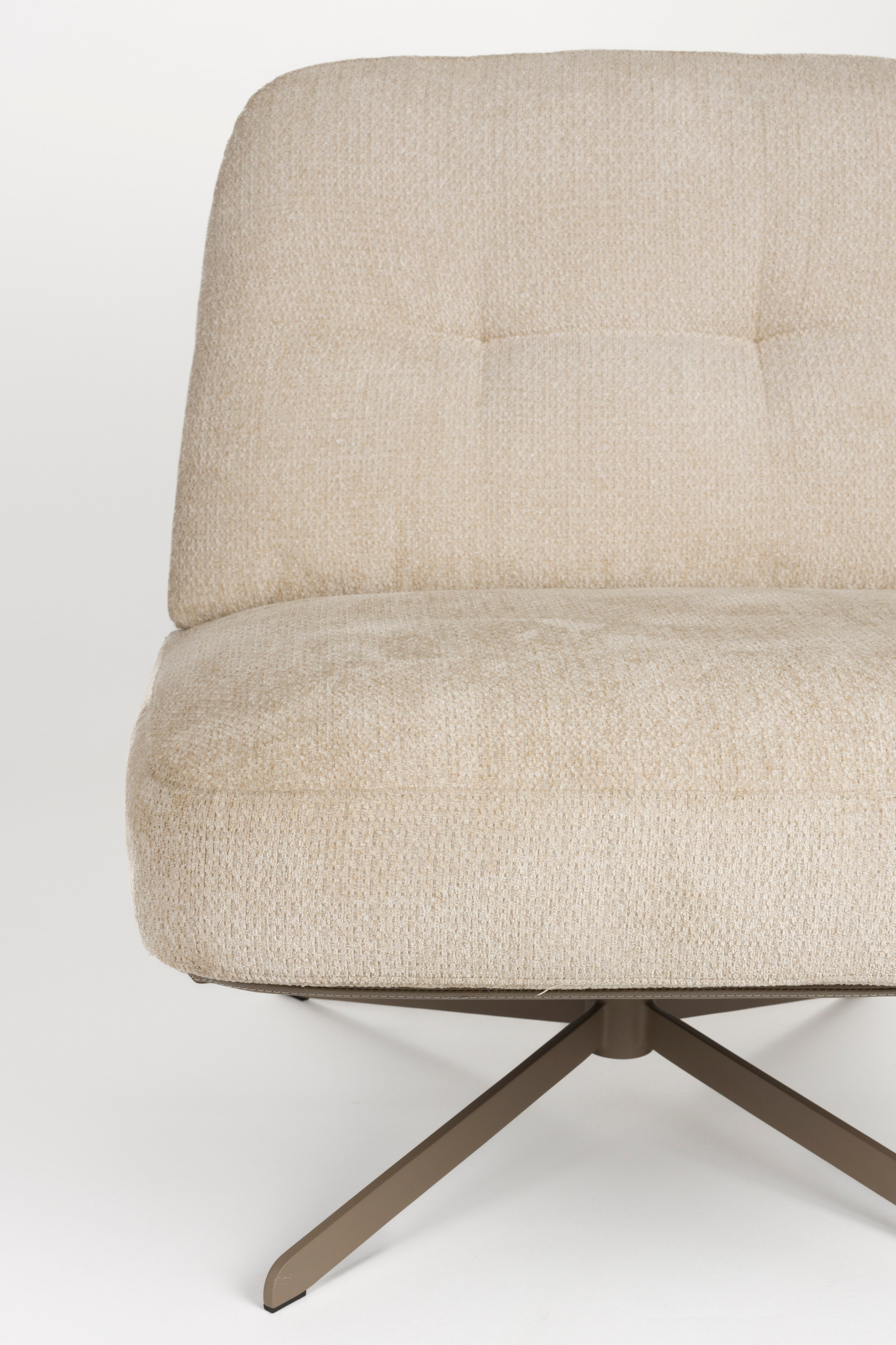 BENJAMIN armchair beige eco-leather with beige base [Monika] [Amelia spr]