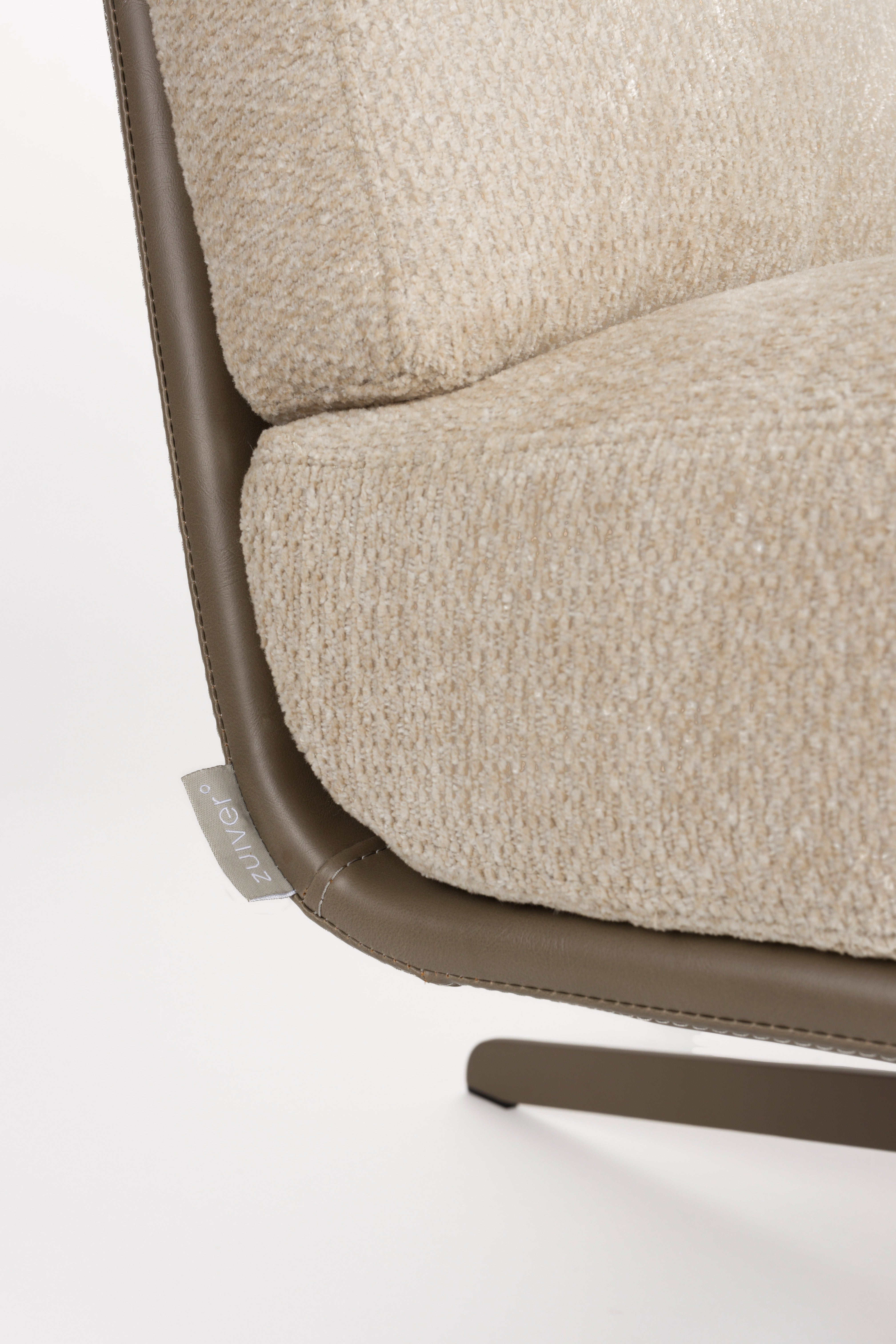 BENJAMIN armchair beige eco-leather with beige base [Monika] [Amelia spr]
