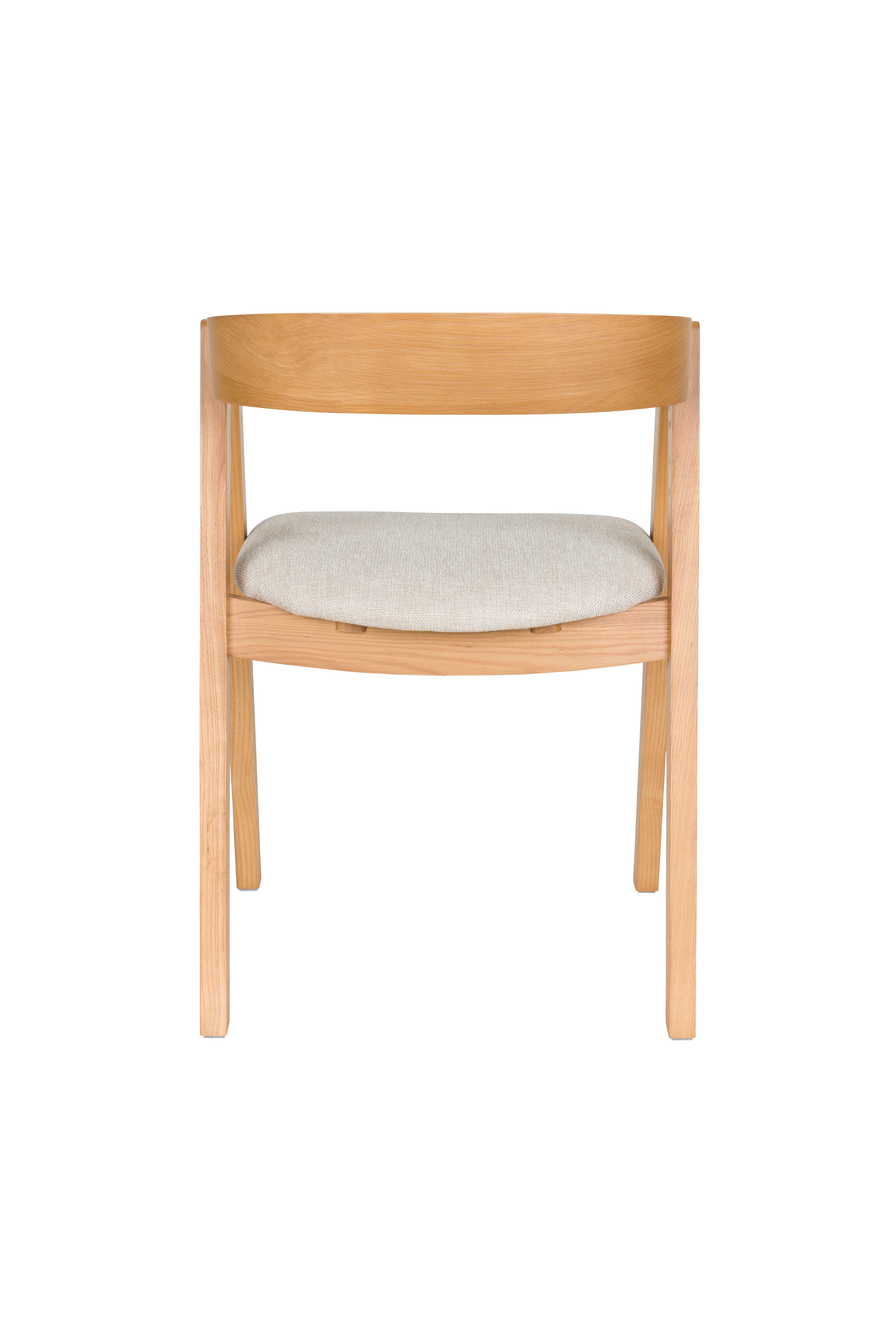 Stuhl MADS aus Eschenholz mit beigem Sitz