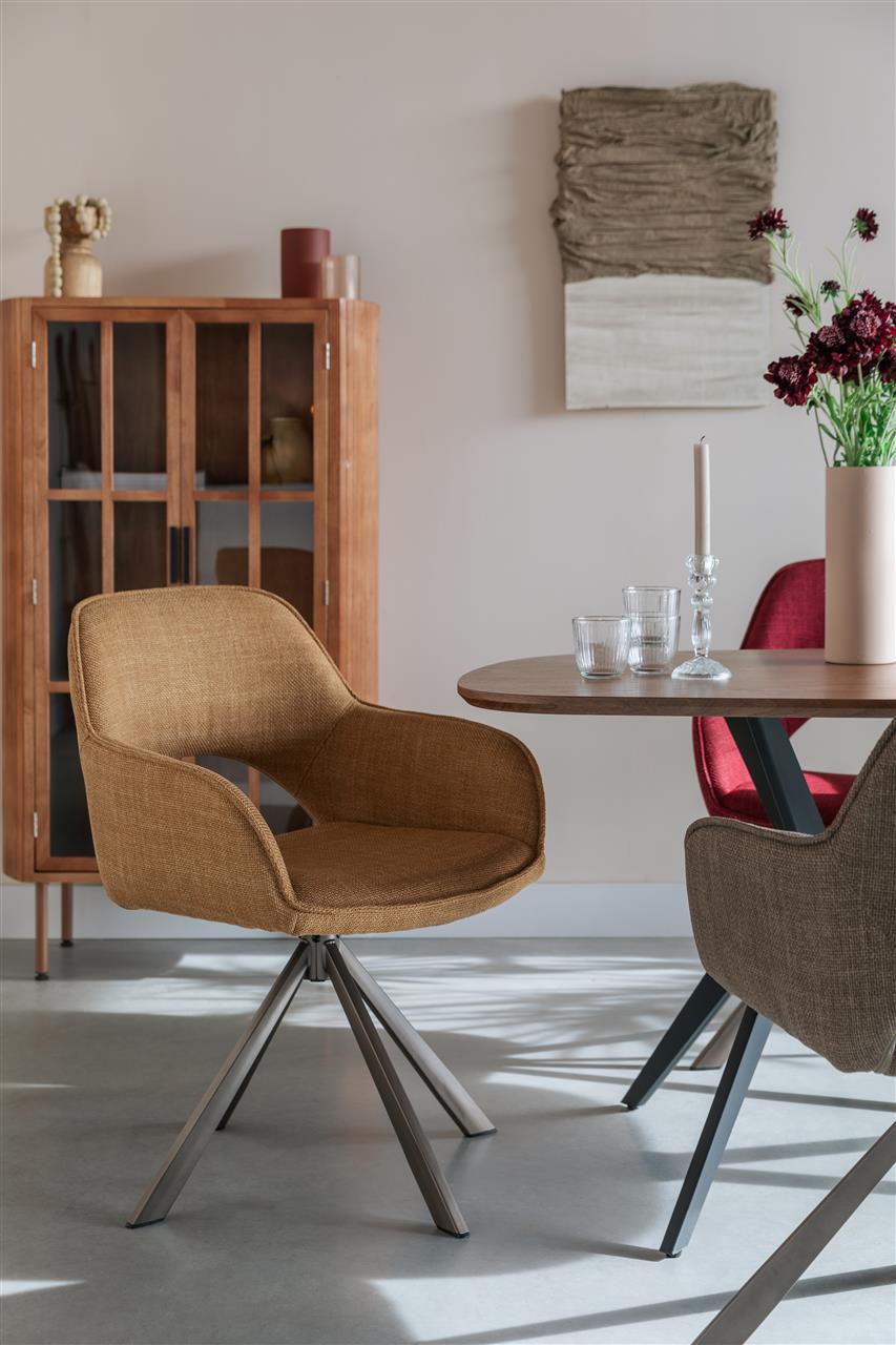 TOYE chair mustard brown