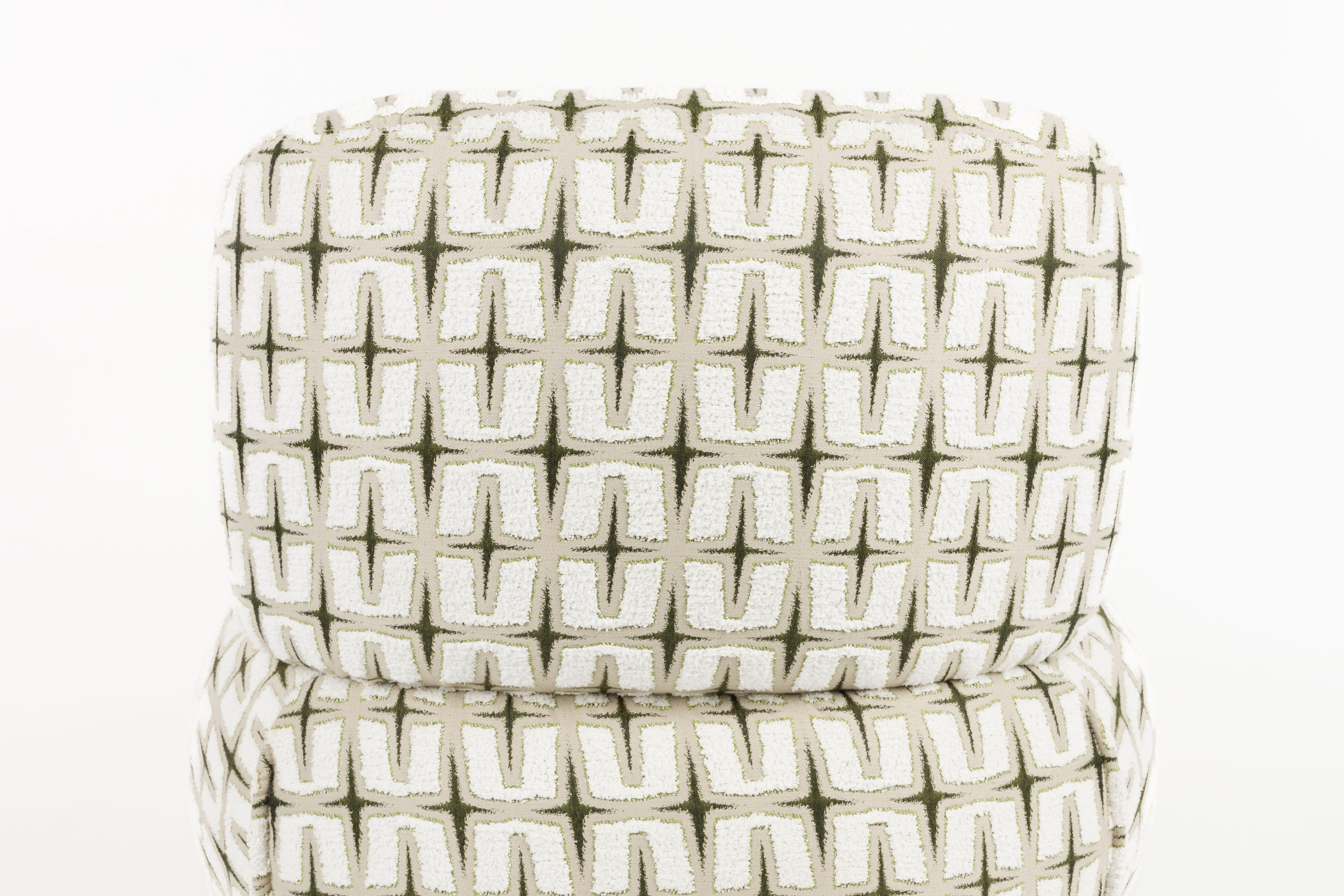 Beiger RITZ Sessel mit geometrischem Muster