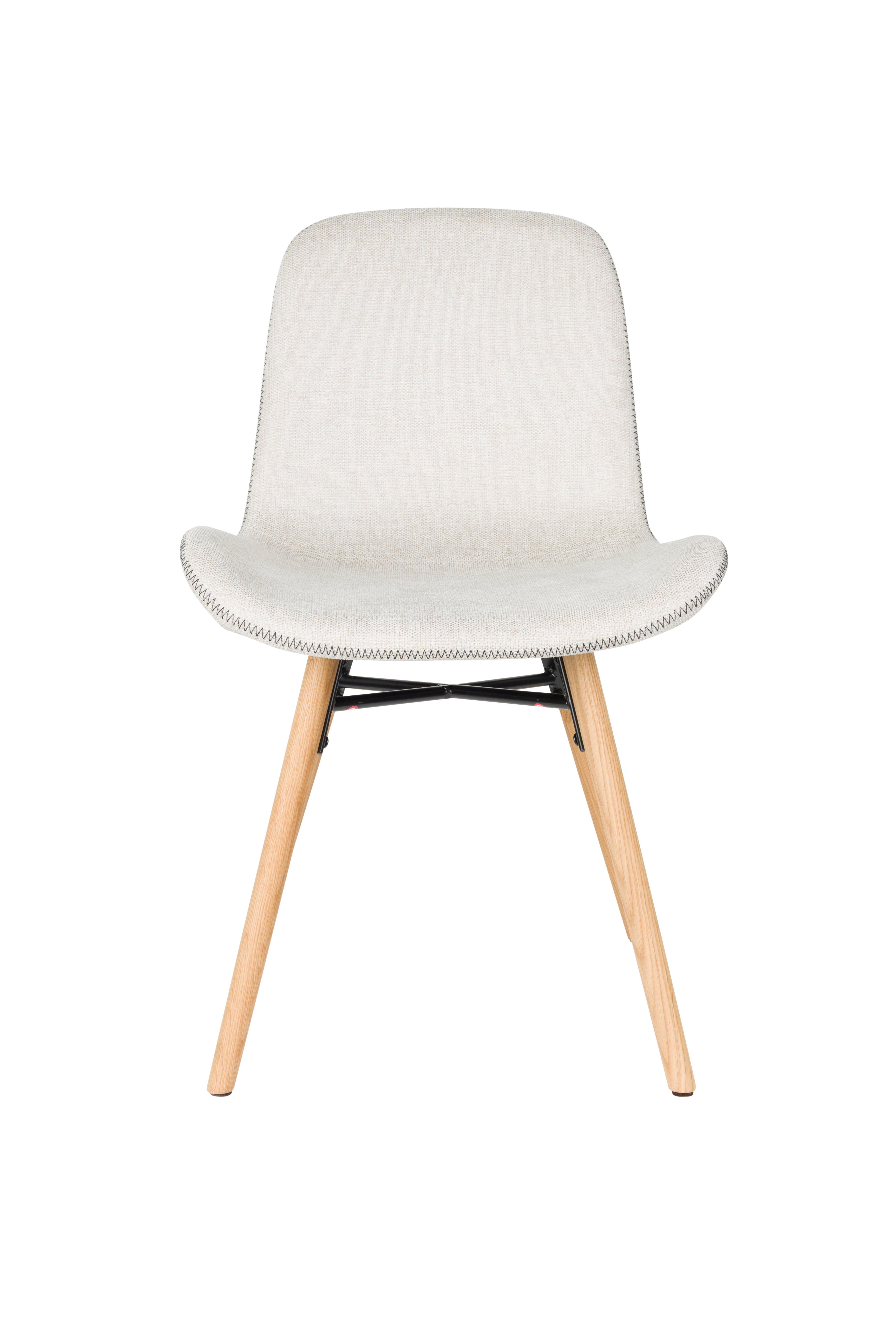 LESTER chair beige with wooden base