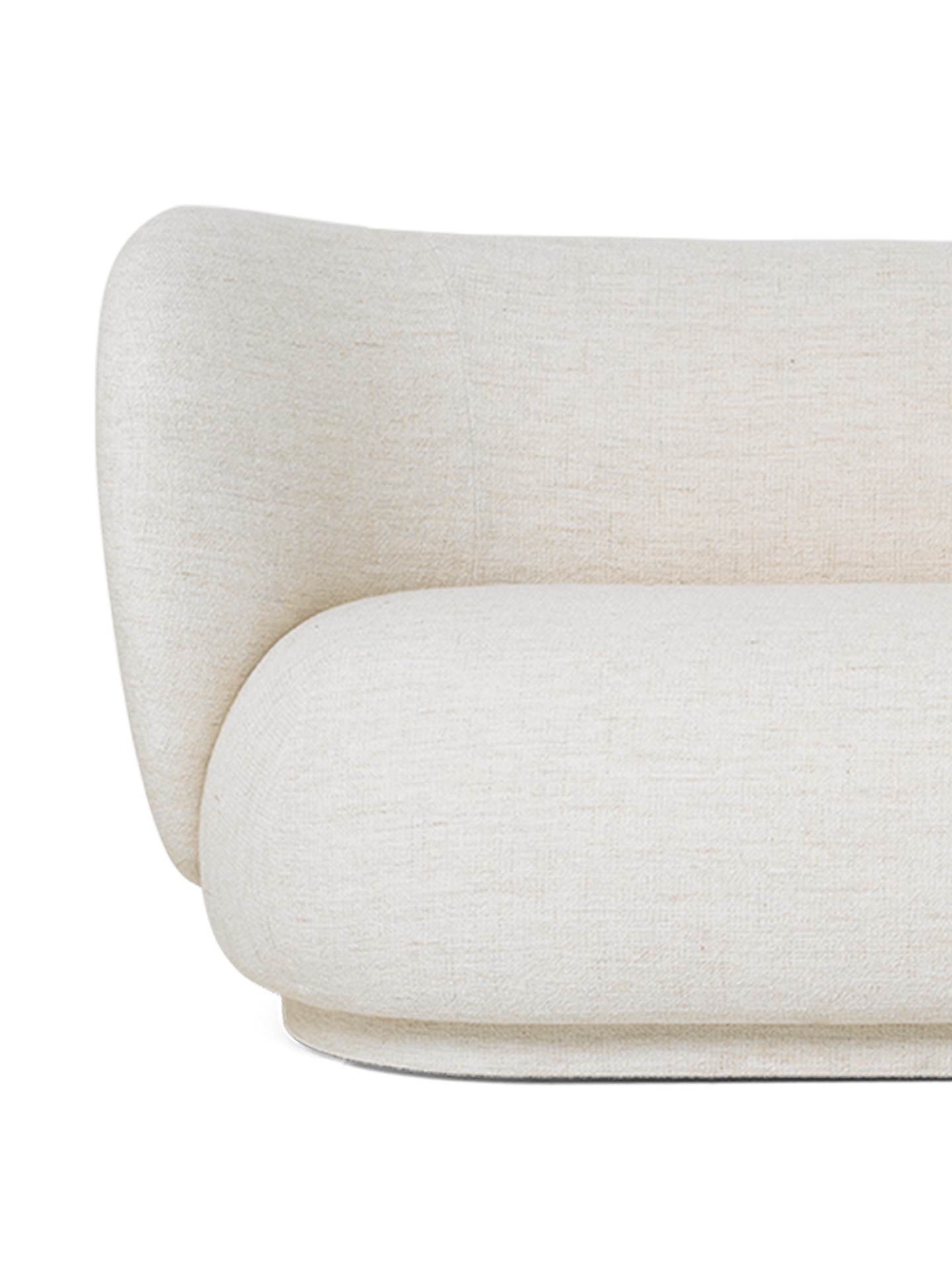 Rico Divan Boucle left sofa broken white