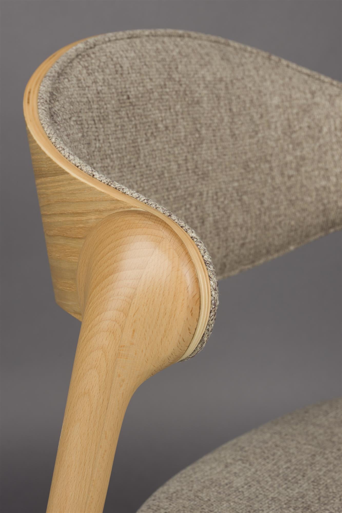 Sessel BABINGTON braun mit Holzgestell