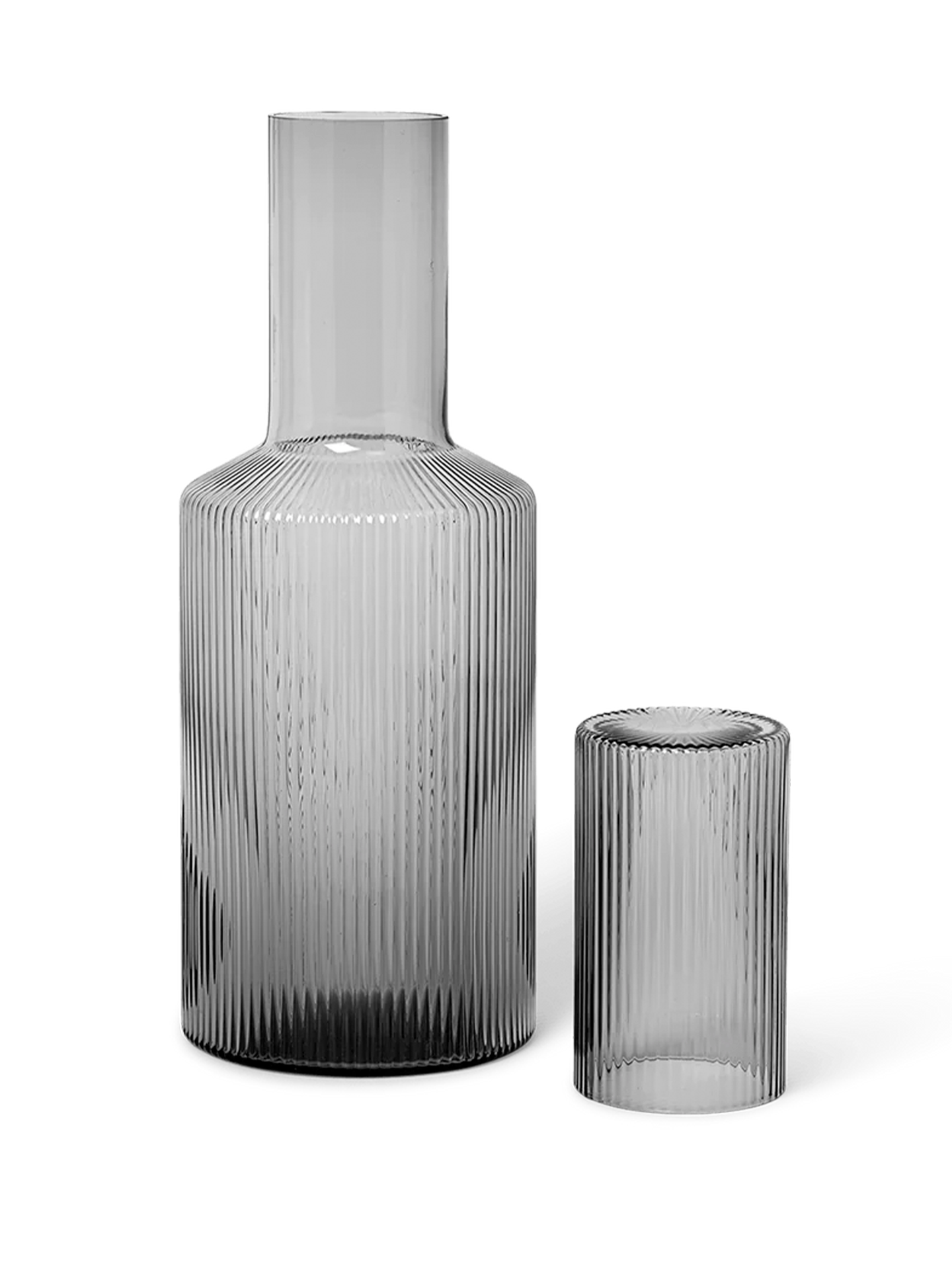 Ripple decanter smoky glass