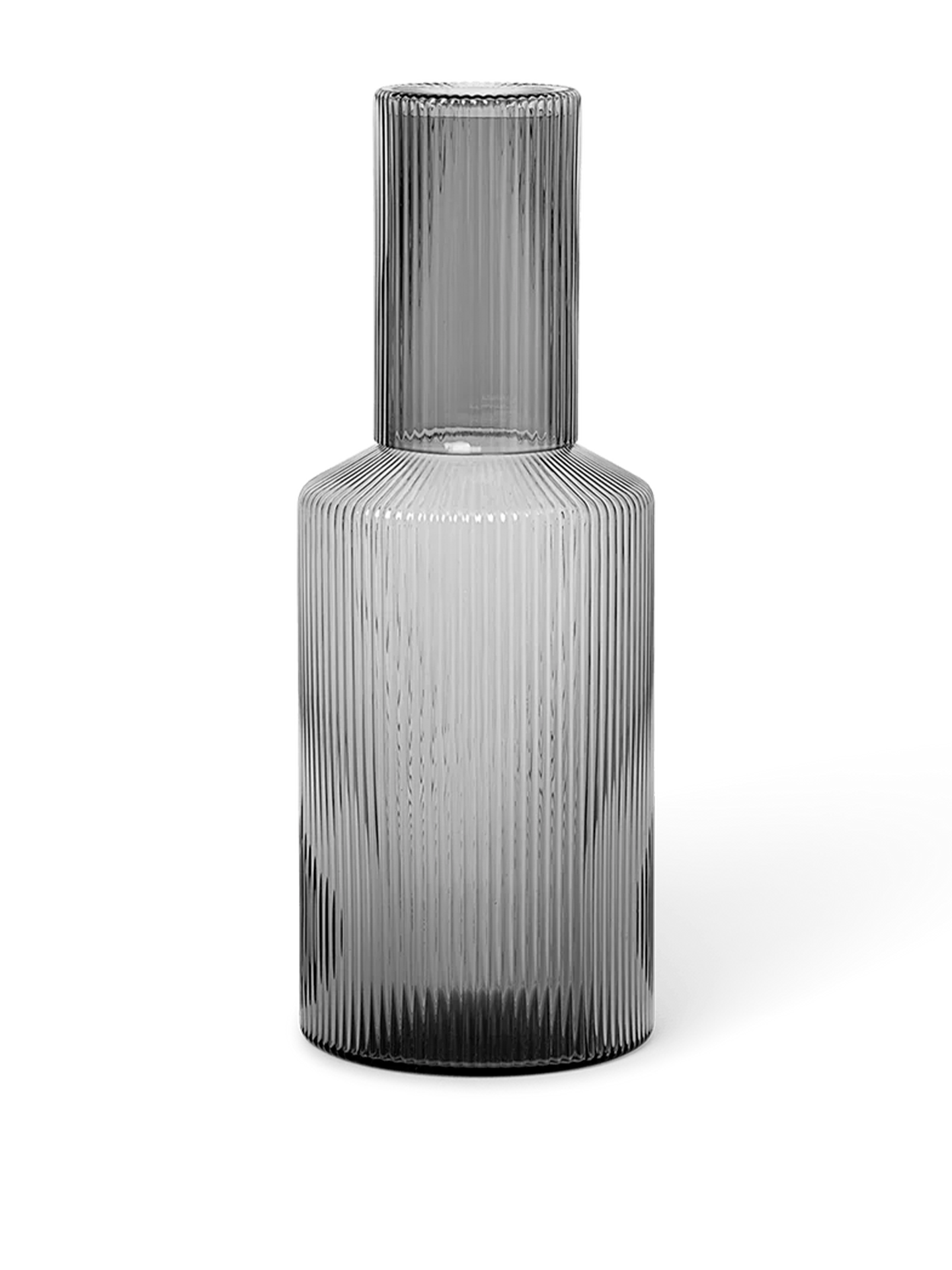 Ripple decanter smoky glass