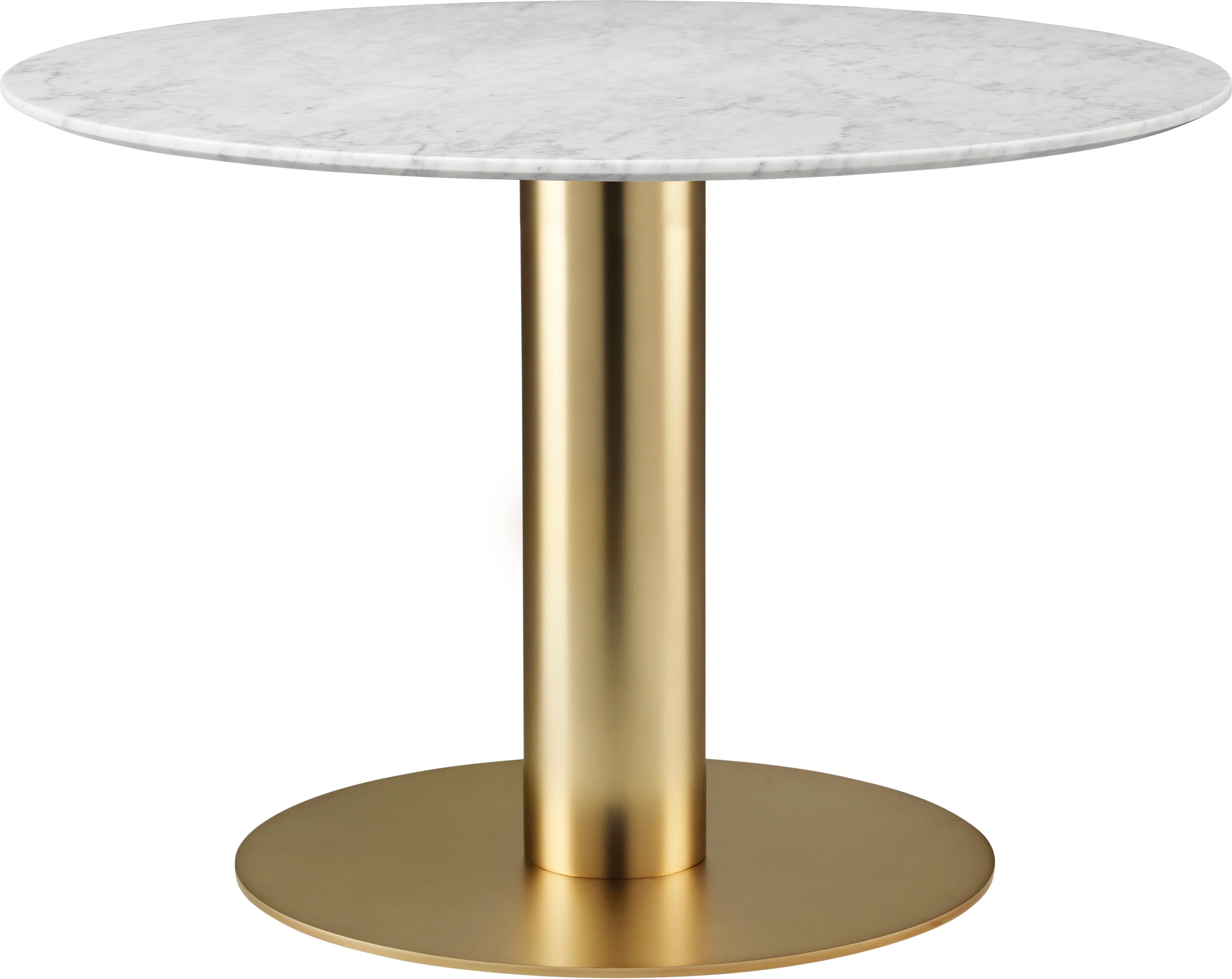 Round table 2.0 white marble with a gold base
