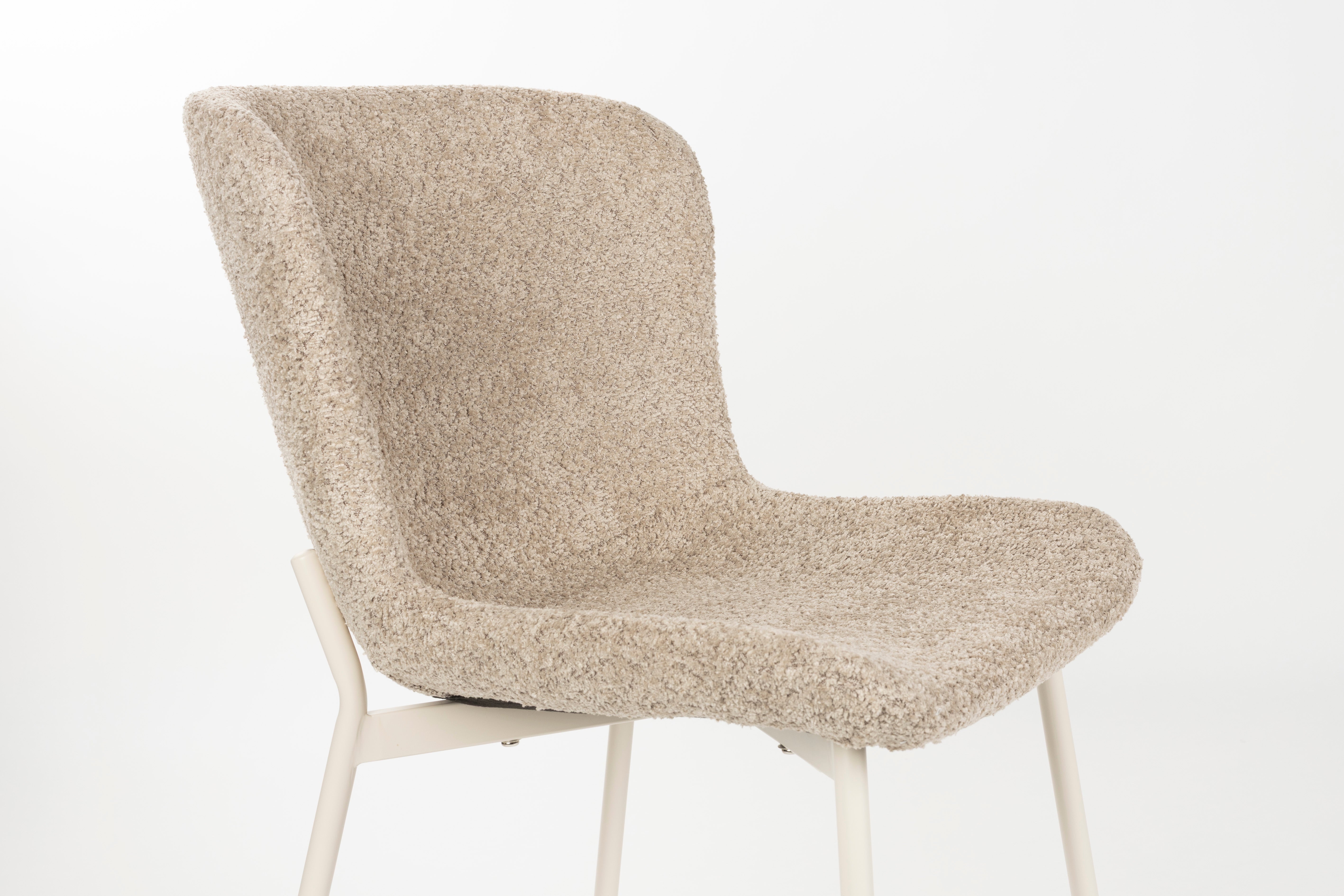 MARION Chair in Light Brown with Beige Base