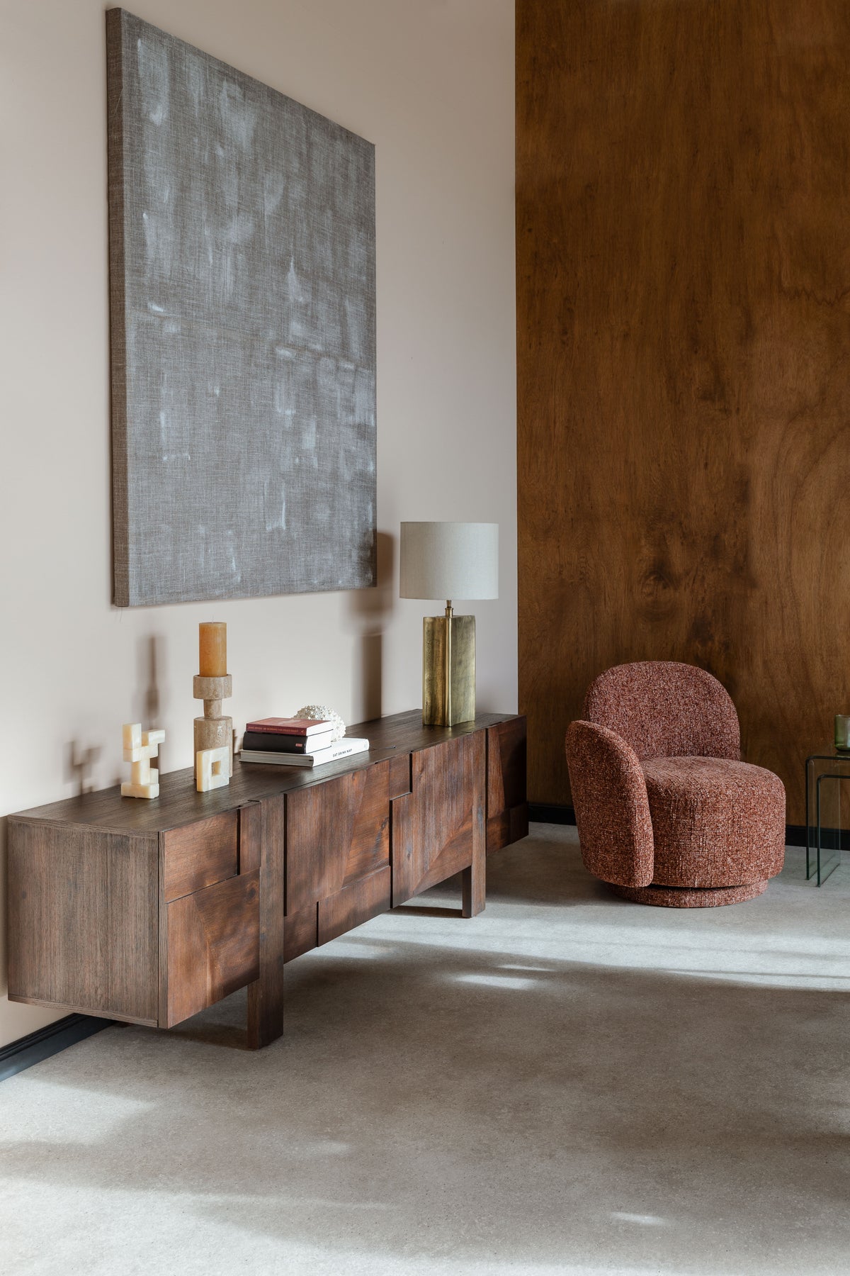 Bruneau Chest of Drawers in Dark Brown Acacia Wood