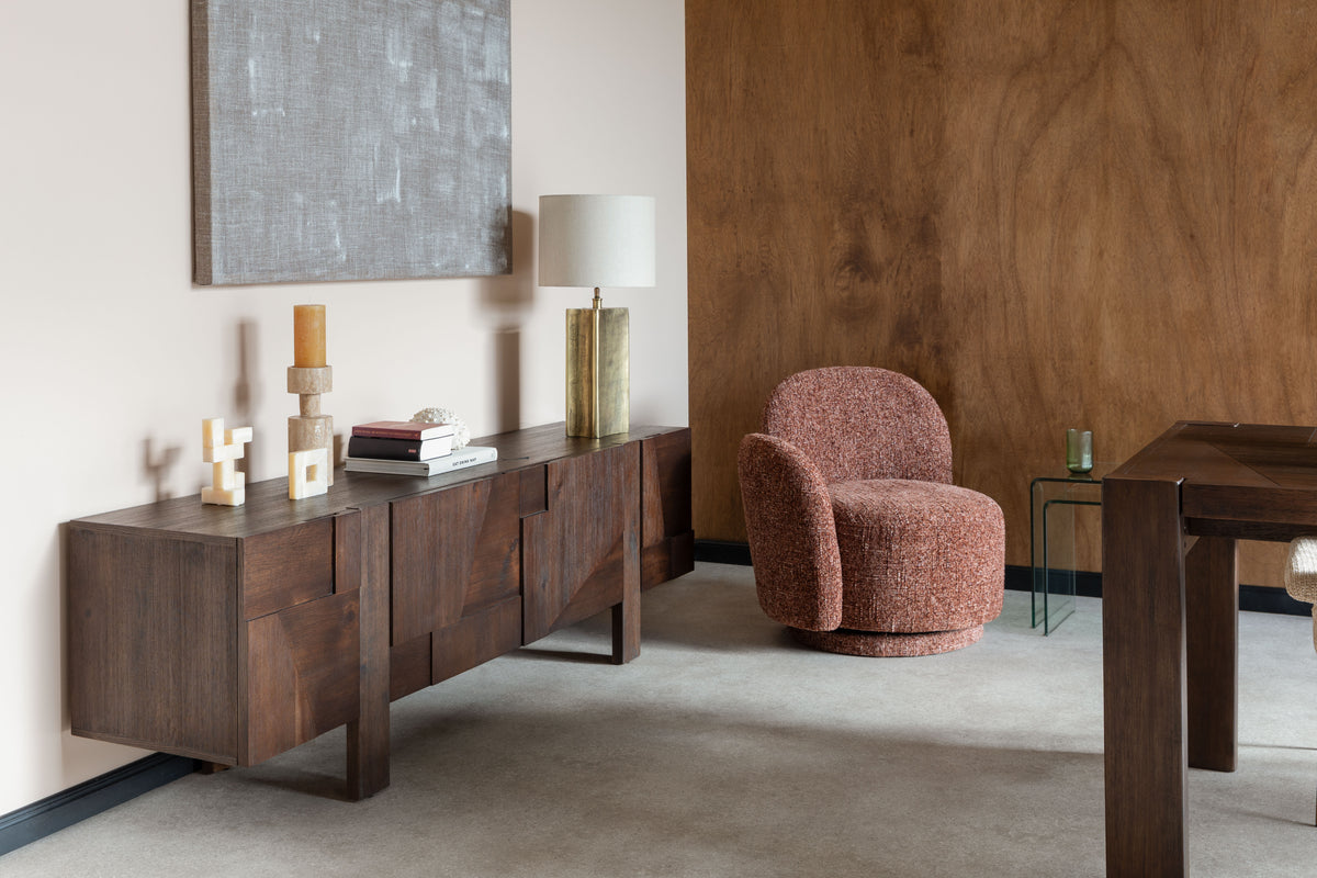 Bruneau Chest of Drawers in Dark Brown Acacia Wood