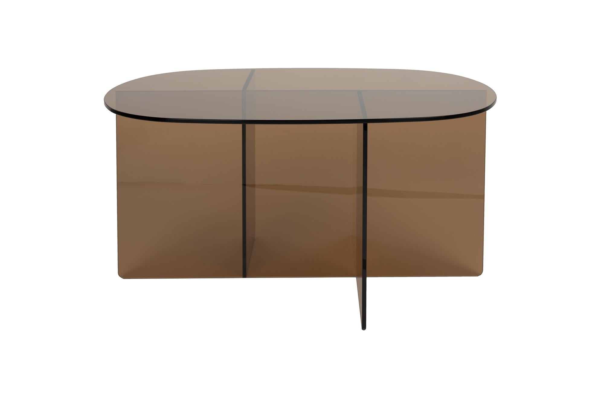 LINEA Coffee Table with Brown Glass