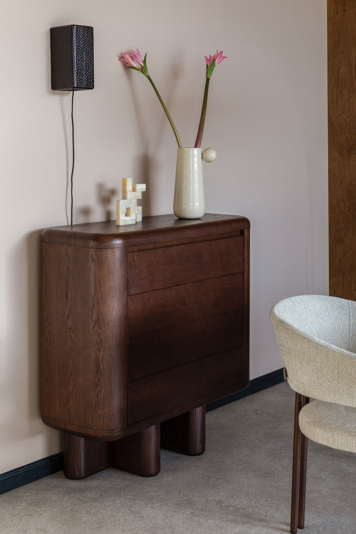 HERMAN drawer cabinet dark brown ash veneer
