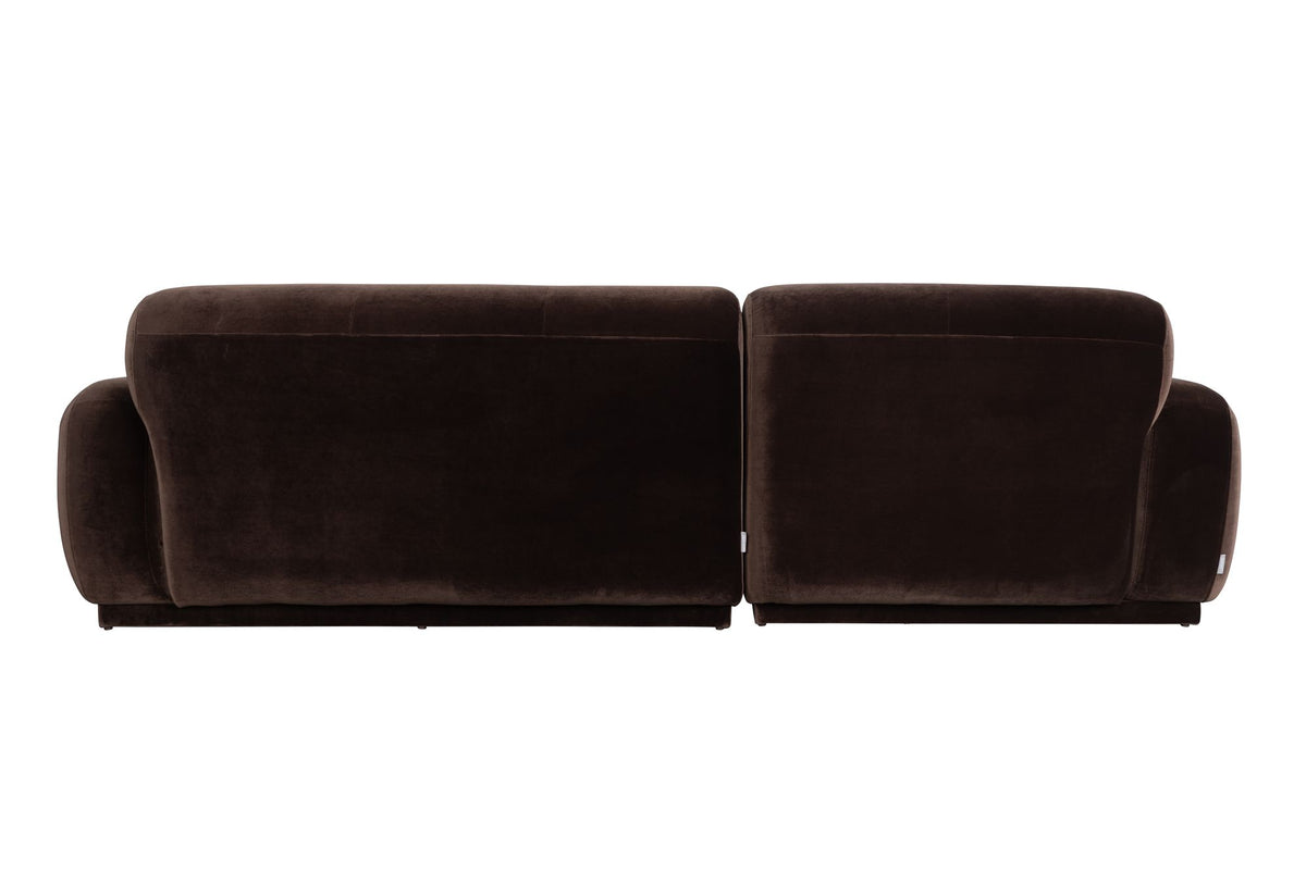 Sofa z szezlongiem HAZEL brązowy lewostronny – ujęcie 3