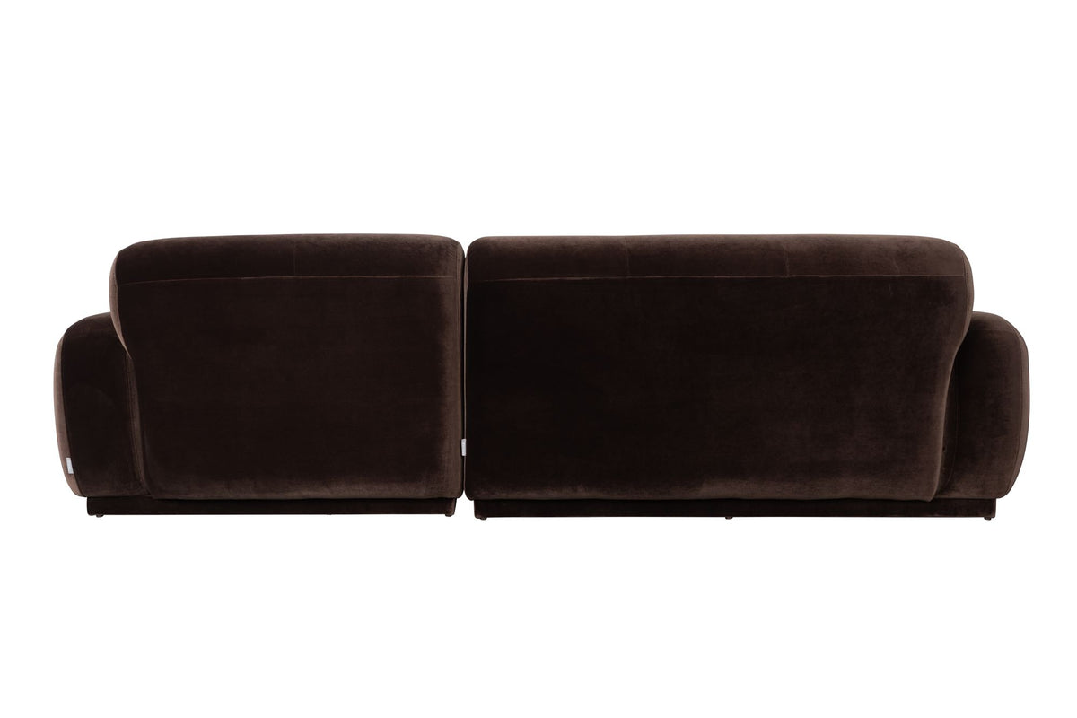 Sofa z szezlongiem HAZEL brązowy prawostronny – ujęcie 3