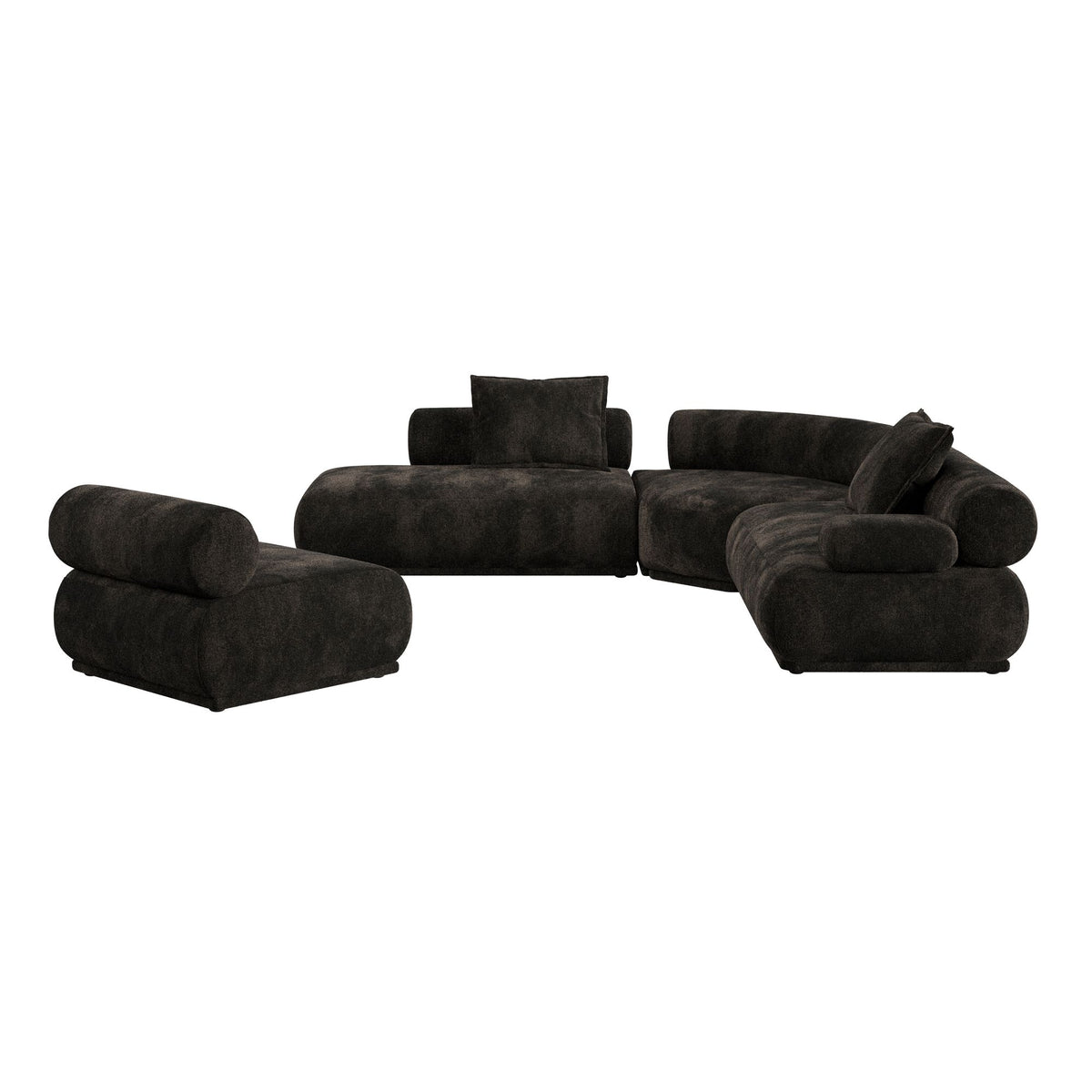 Sofa 7,5-osobowa REMBRANDT ciemnobrązowy prawostronny – ujęcie 4