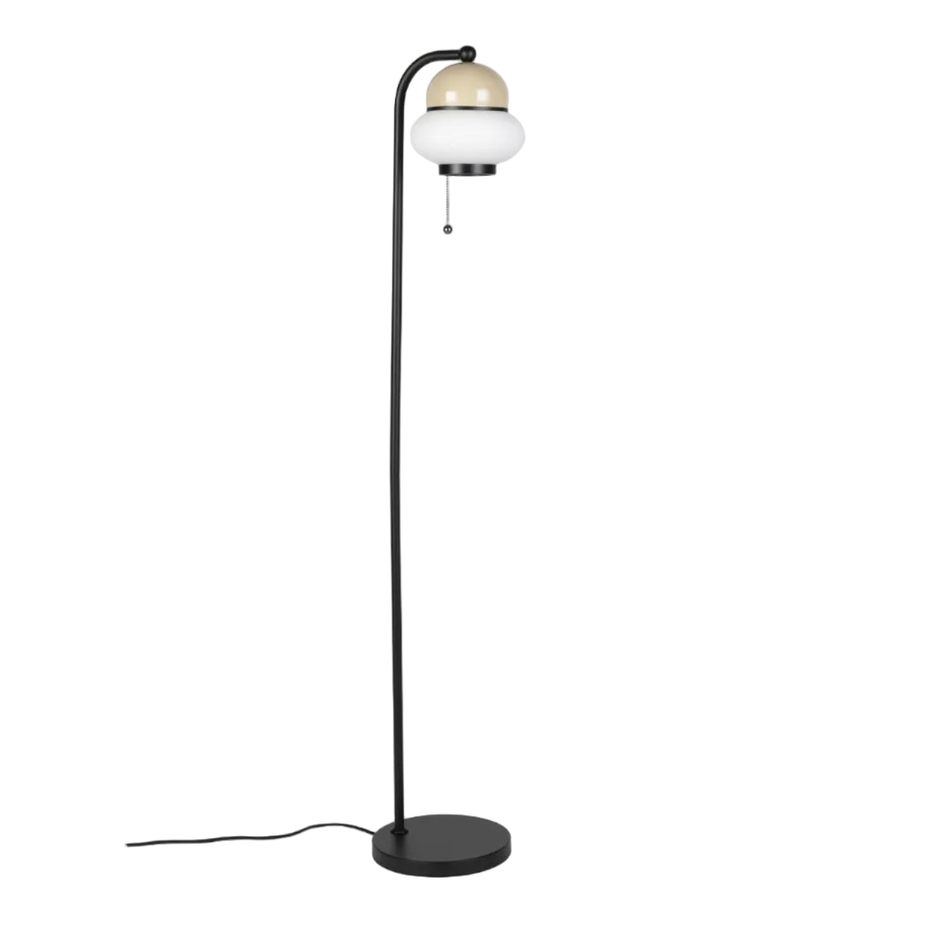 BUMBLE beige floor lamp with black finish