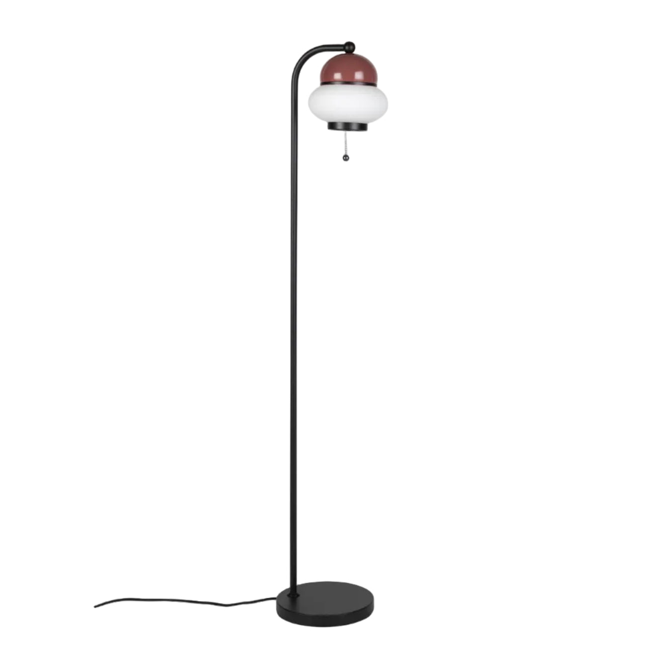 BUMBLE floor lamp in burgundy with black finish