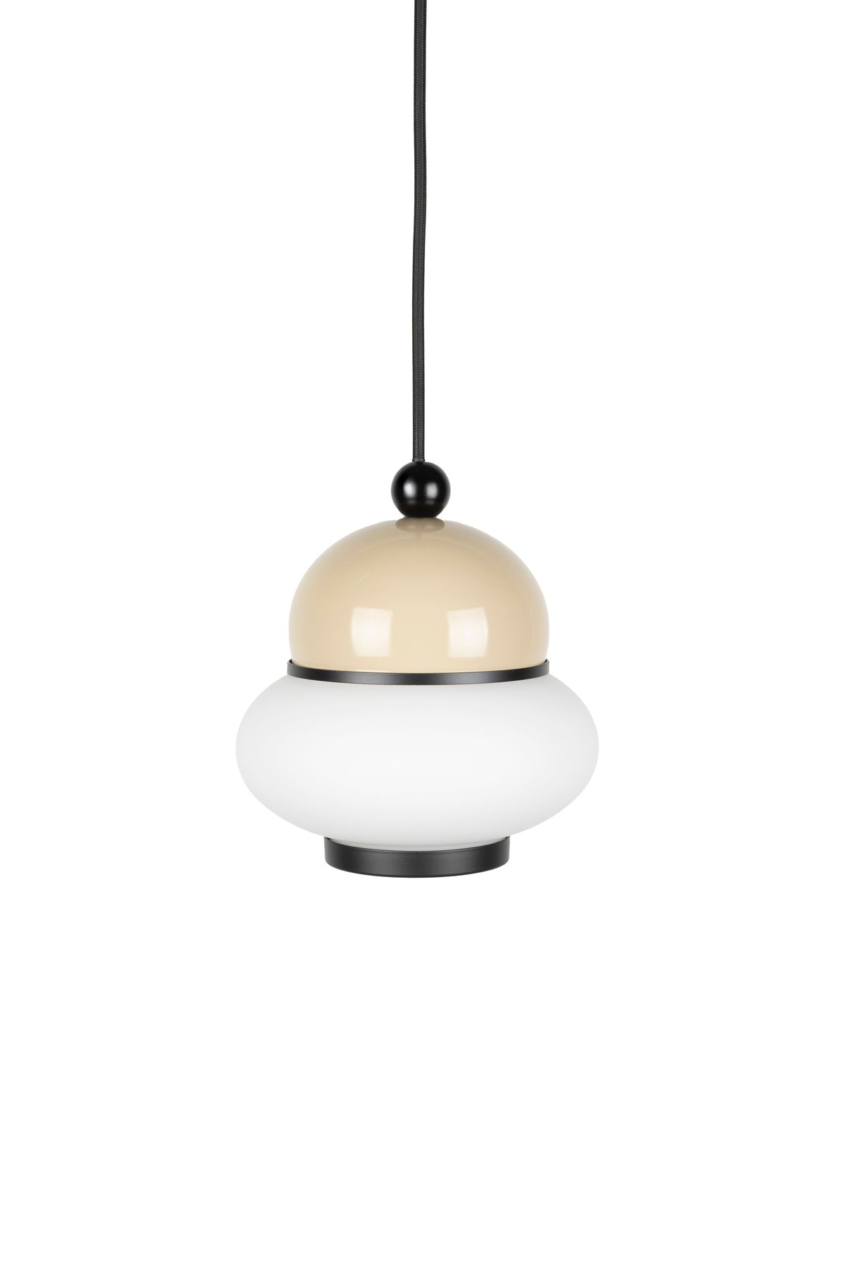 BUMBLE pendant lamp in beige with black finish