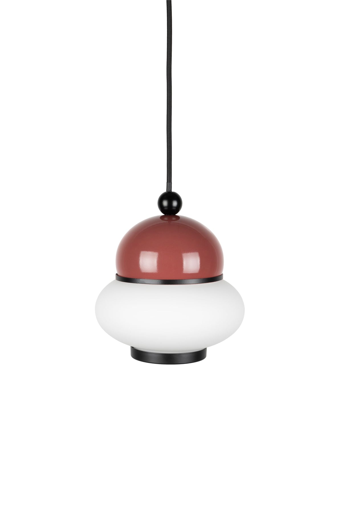 BUMBLE pendant lamp in burgundy with black finish