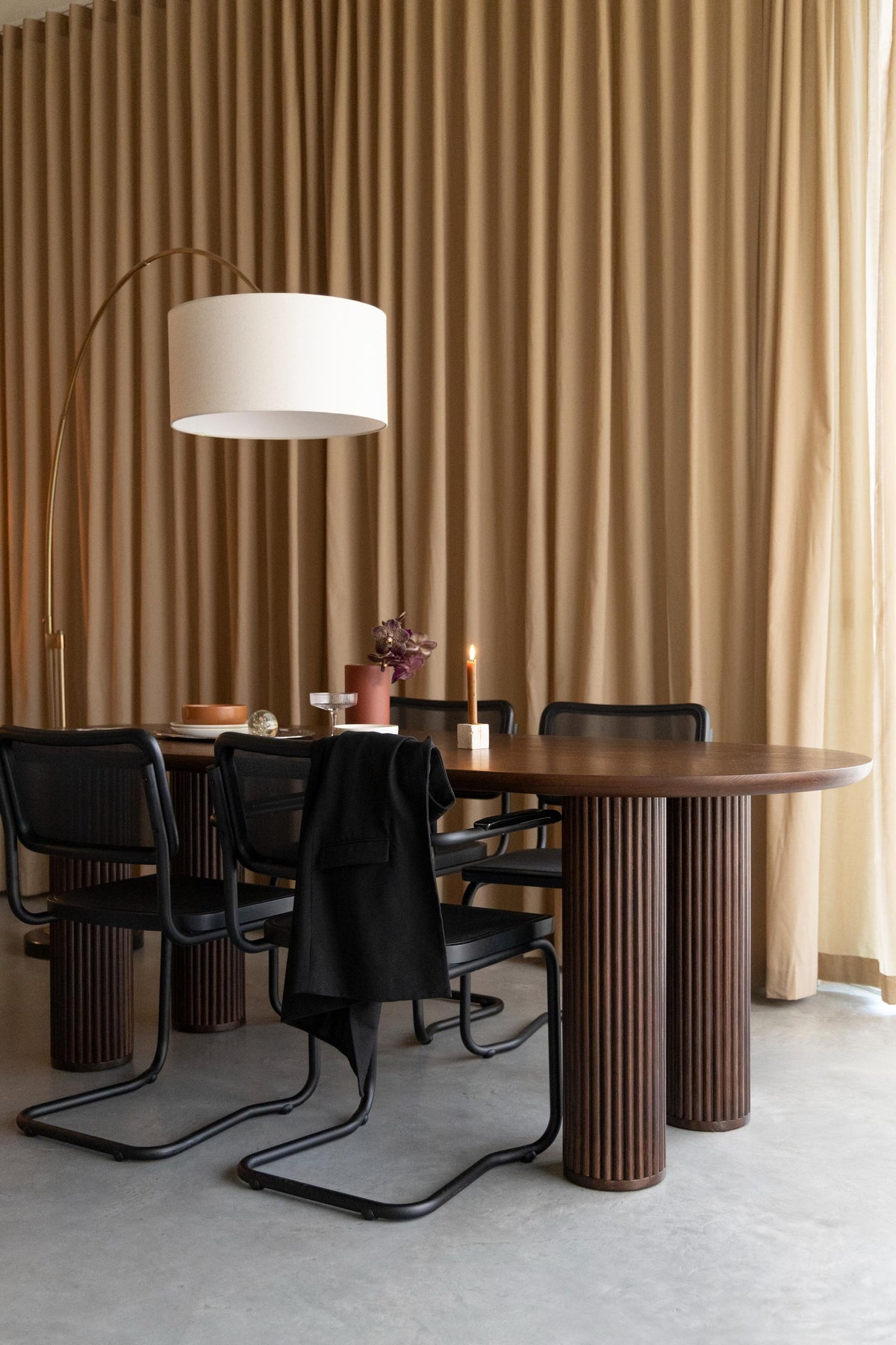 CARREE Armchair with Armrests Black