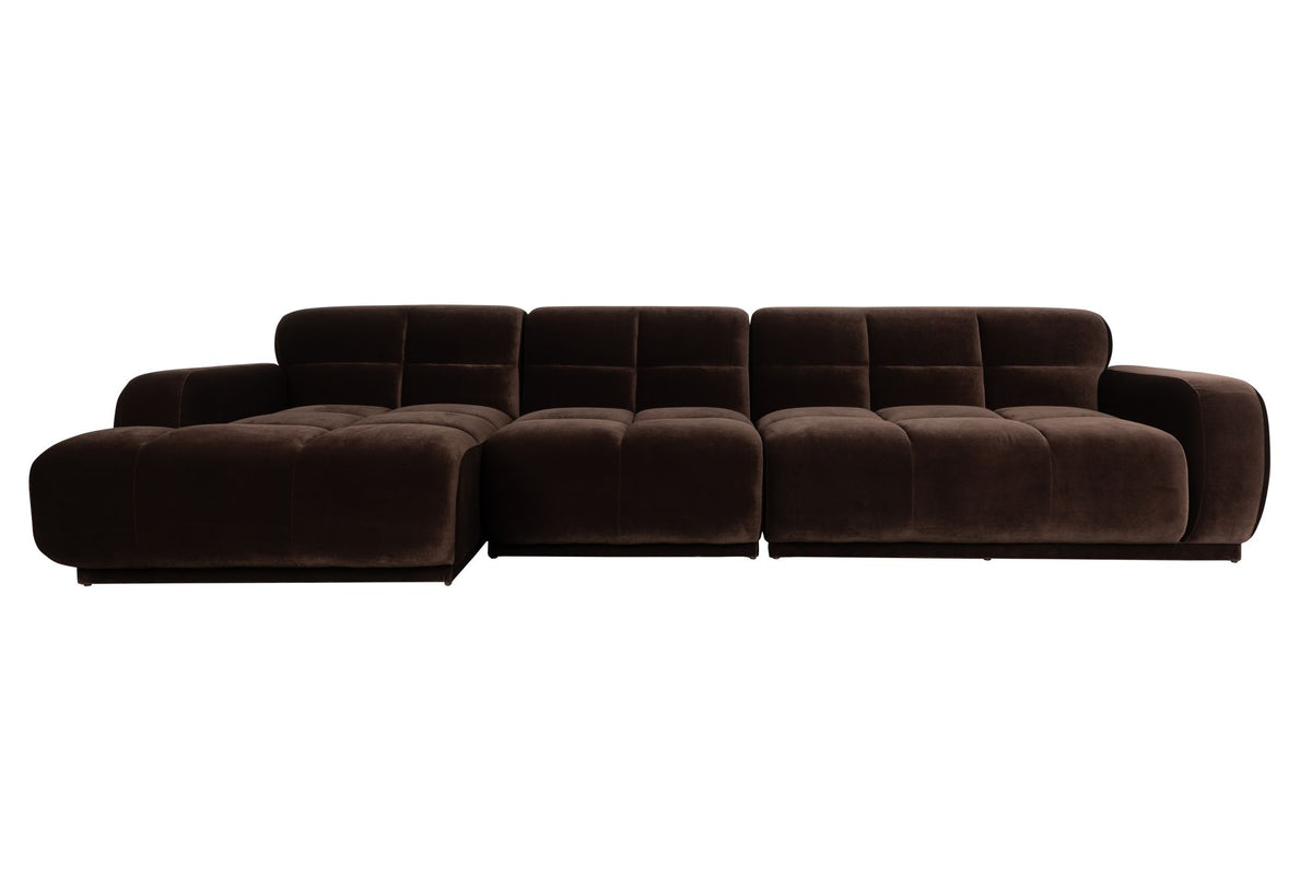 Sofa 6-osobowa HAZEL brązowy lewostronny – Zuiver