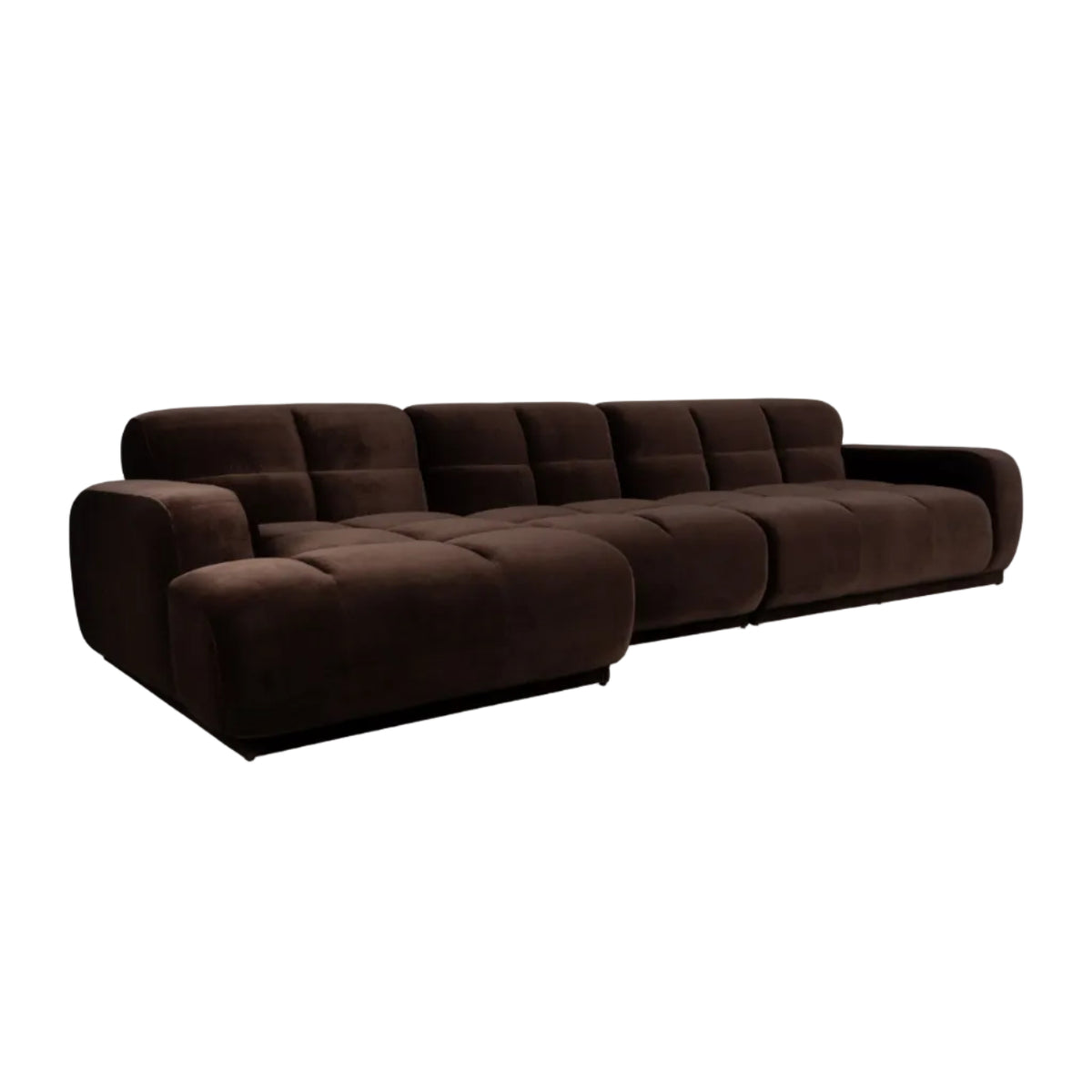 Sofa 6-osobowa HAZEL brązowy lewostronny – ujęcie 2