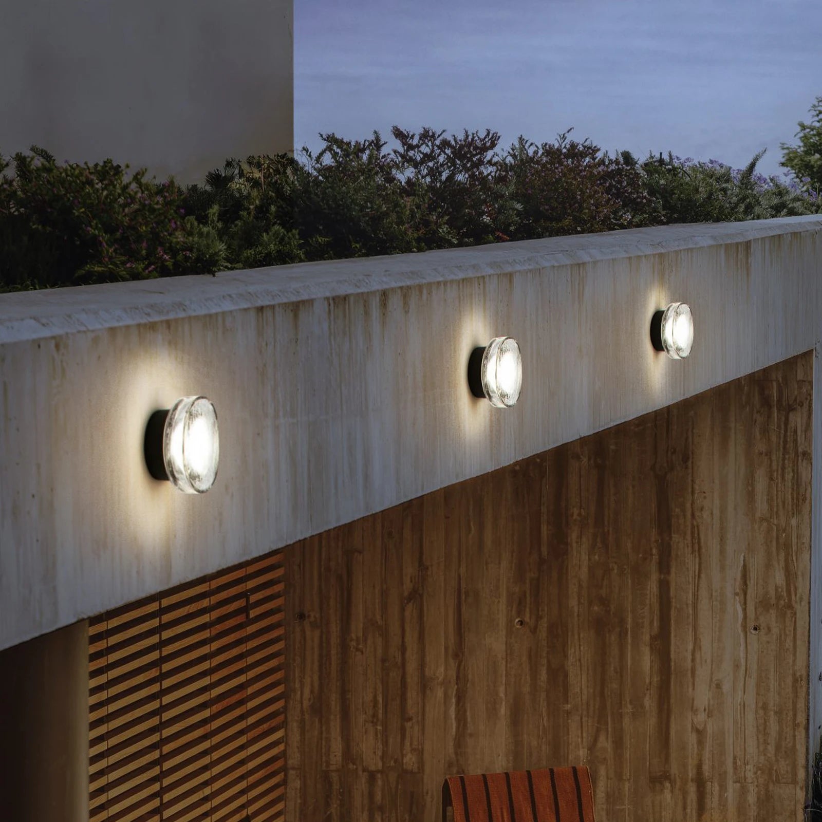 Außenlampe ROC schwarz mit Glas