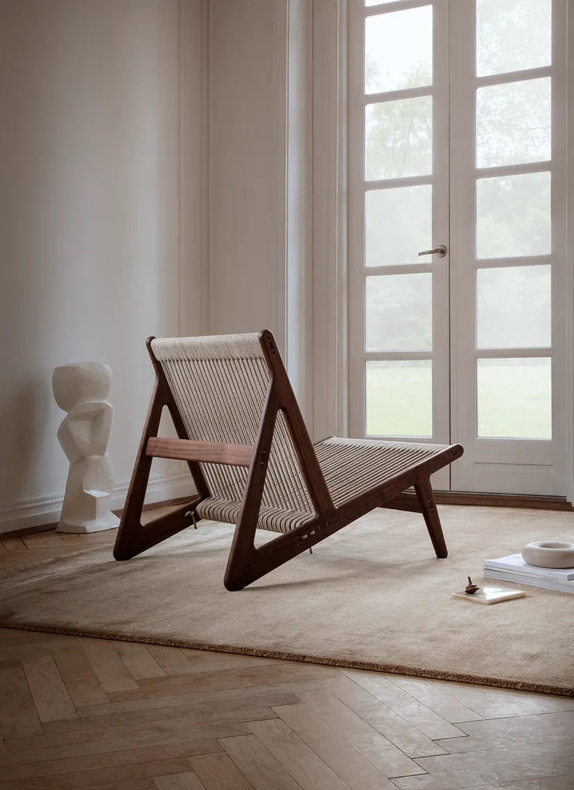 Sessel MR01 Nussbaum und Leinen