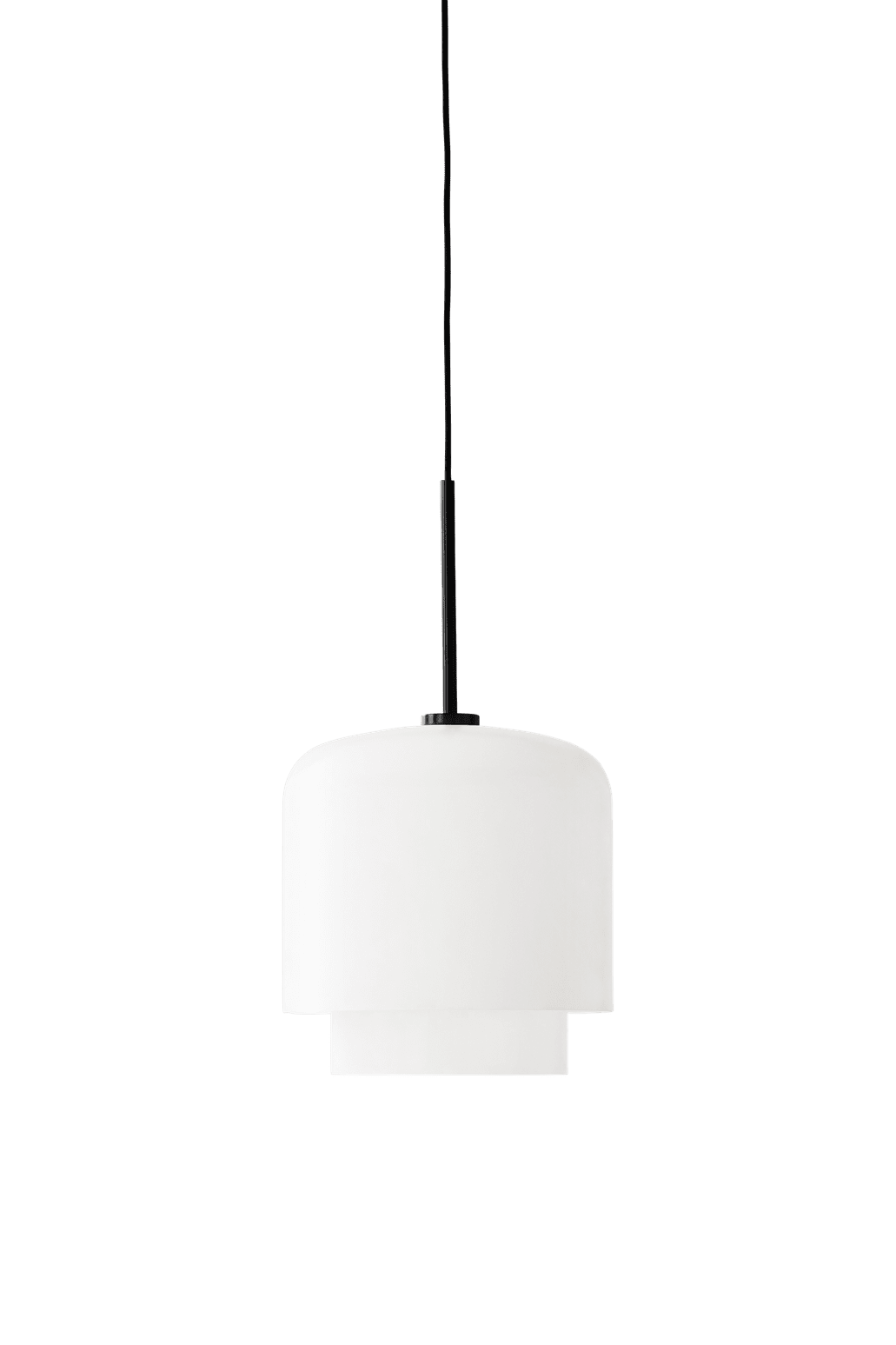 MEGUMI pendant lamp white with black finish