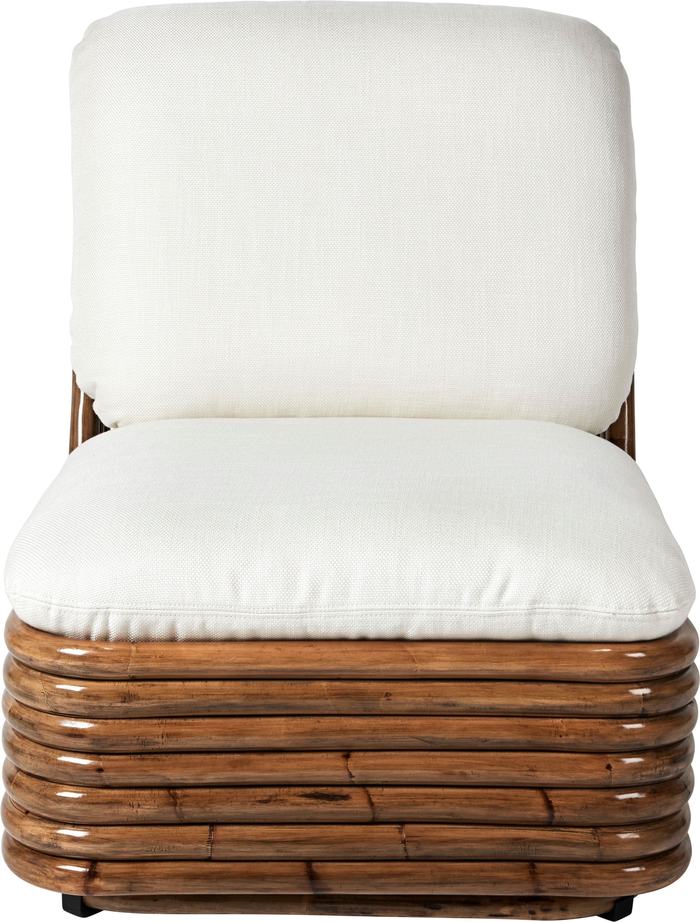Sessel BOHEMIAN 72 gepolstert mit Rattanbasis