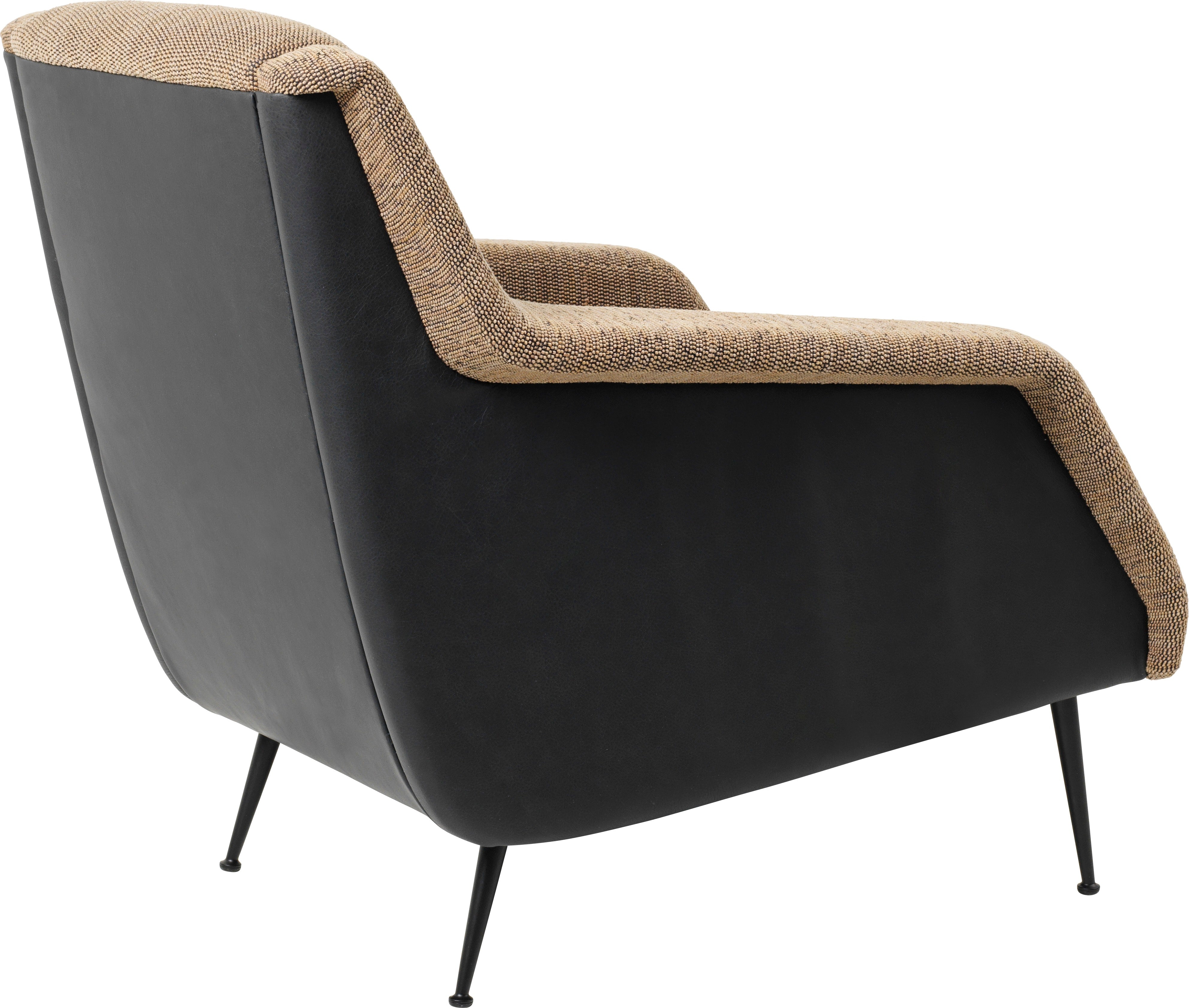 Fotel CDC.1 gepolstert mit schwarzem Gestell