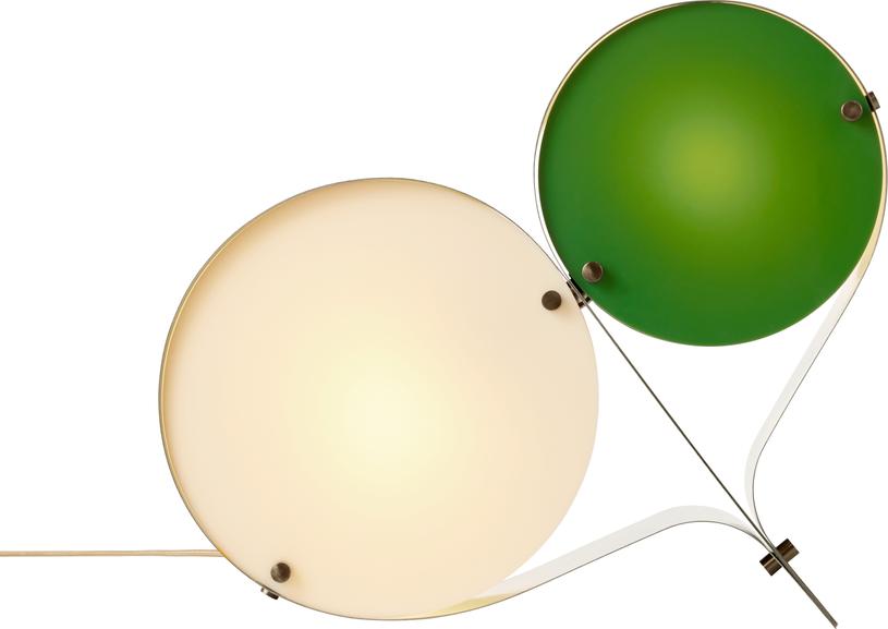 COPPIA cream table lamp with green