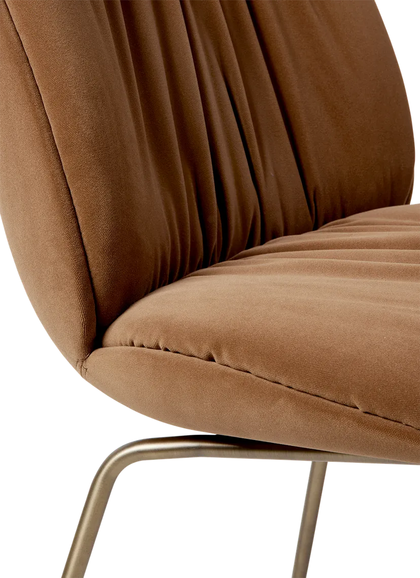 BEETLE SOFT upholstered bar chair with brass base