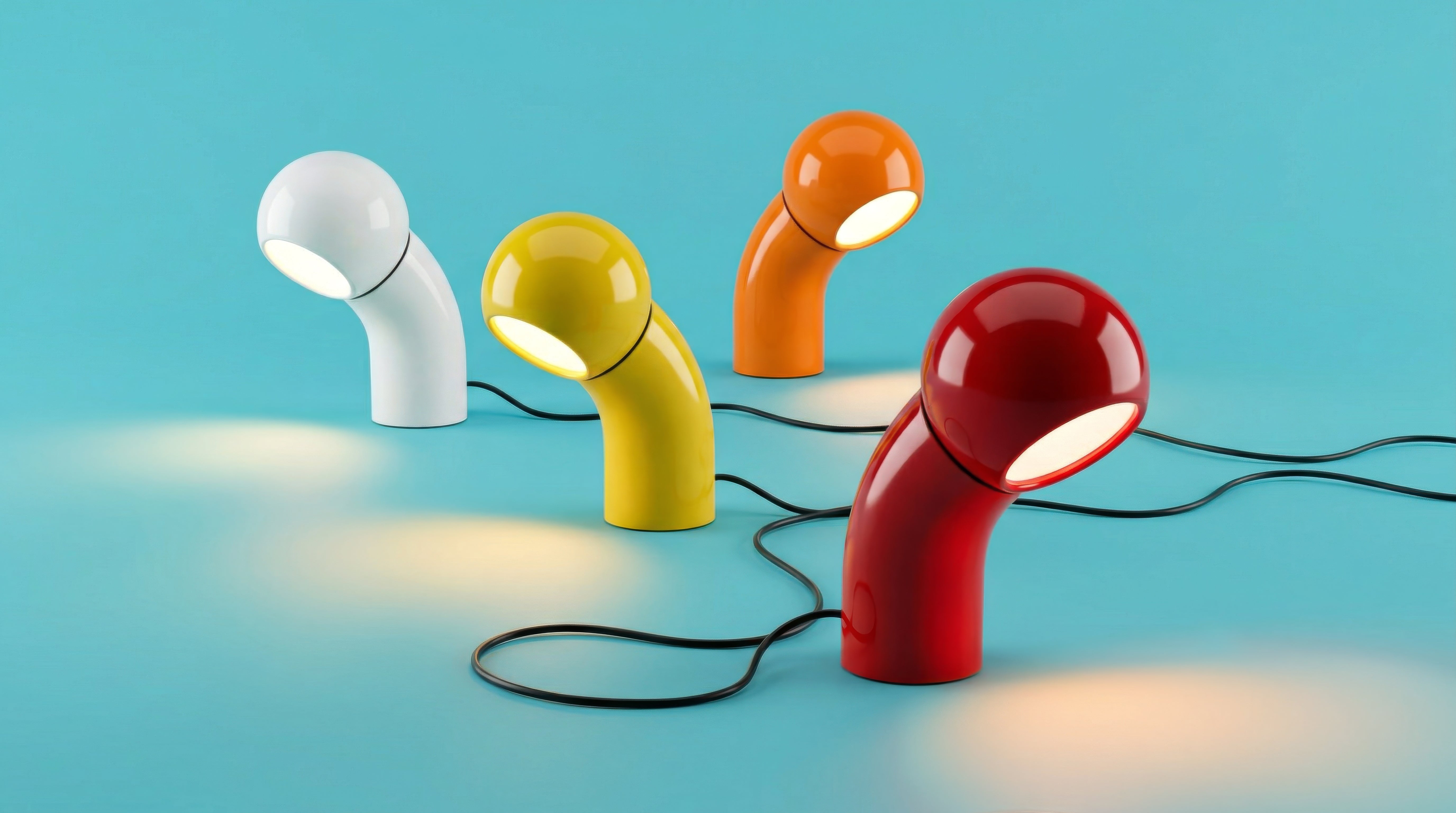Lampa stołowa PALLINO połyskujący biały